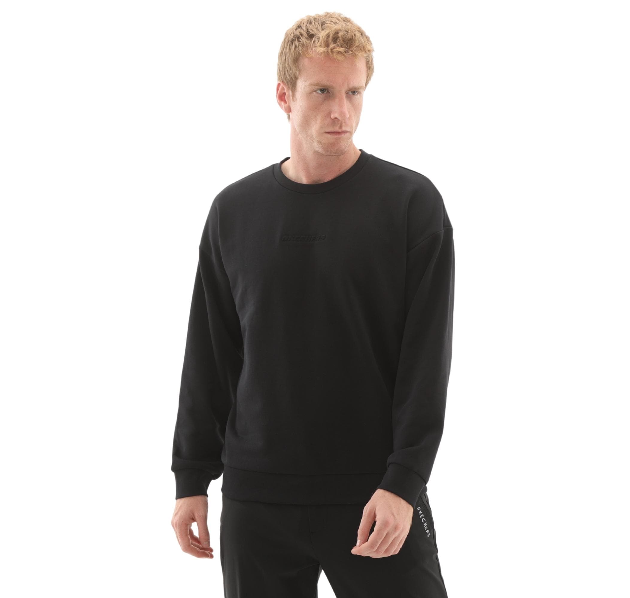 Skechers Skechers M Essential Crewneck Erkek Sweatshirt Siyah - 3