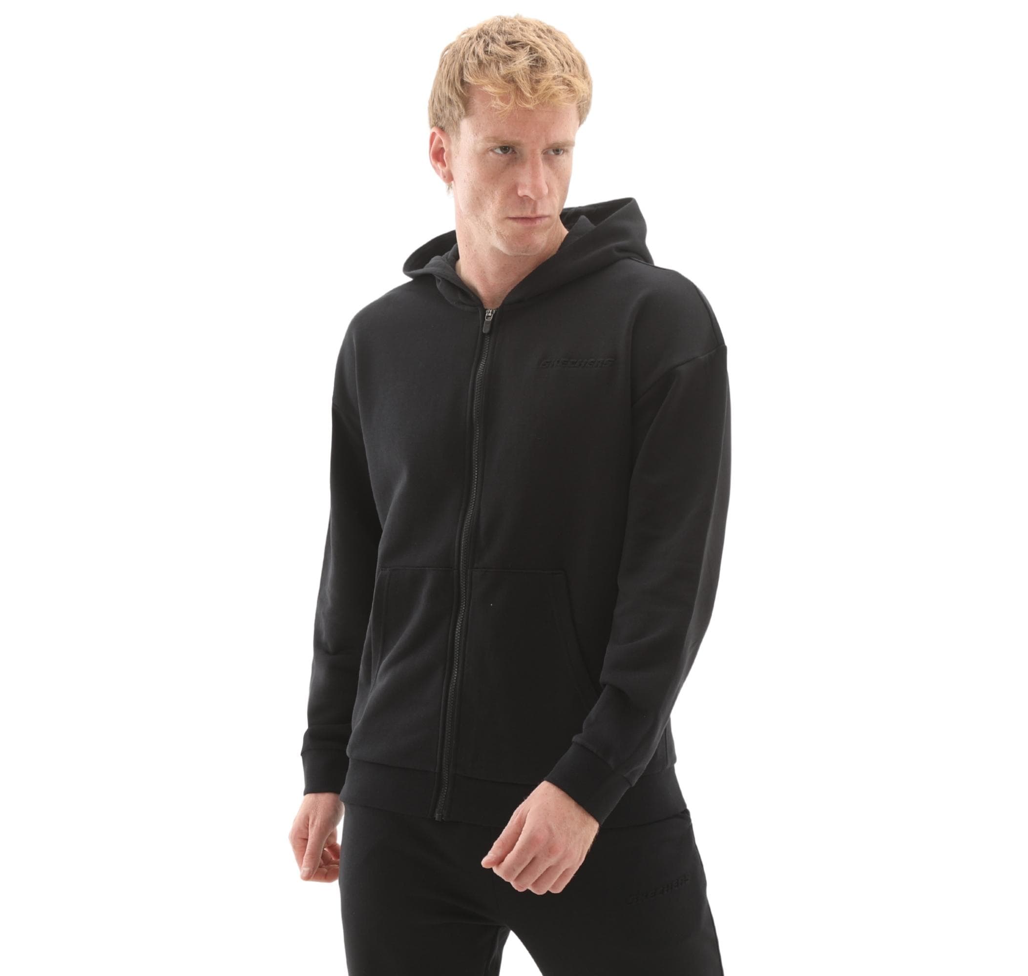 Skechers Skechers M Essential Full Zip Hoodie Erkek Ceket Siyah - 2