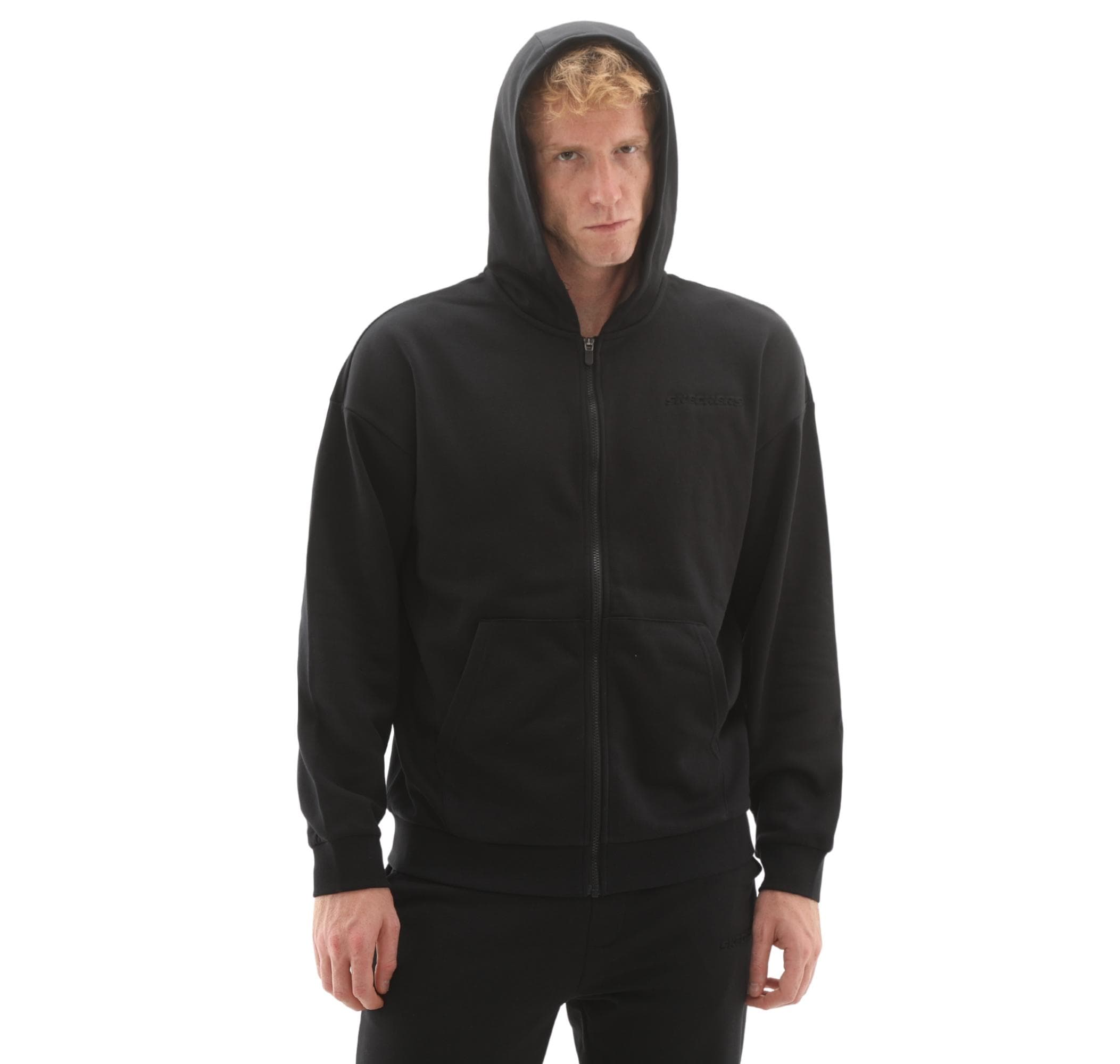 Skechers Skechers M Essential Full Zip Hoodie Erkek Ceket Siyah - 4