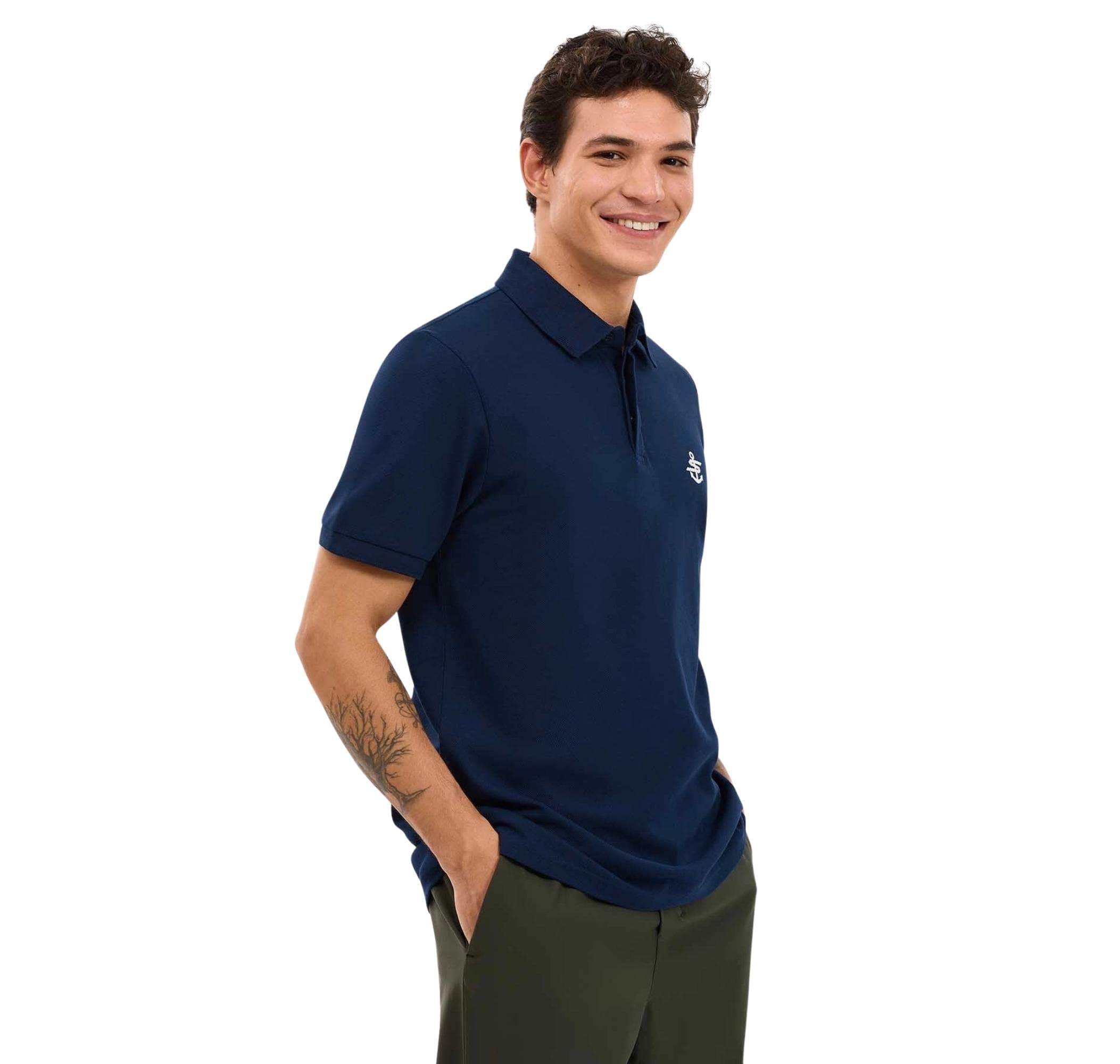Skechers Skechers M Logo Printed Polo Erkek T-Shirt Lacivert - 2