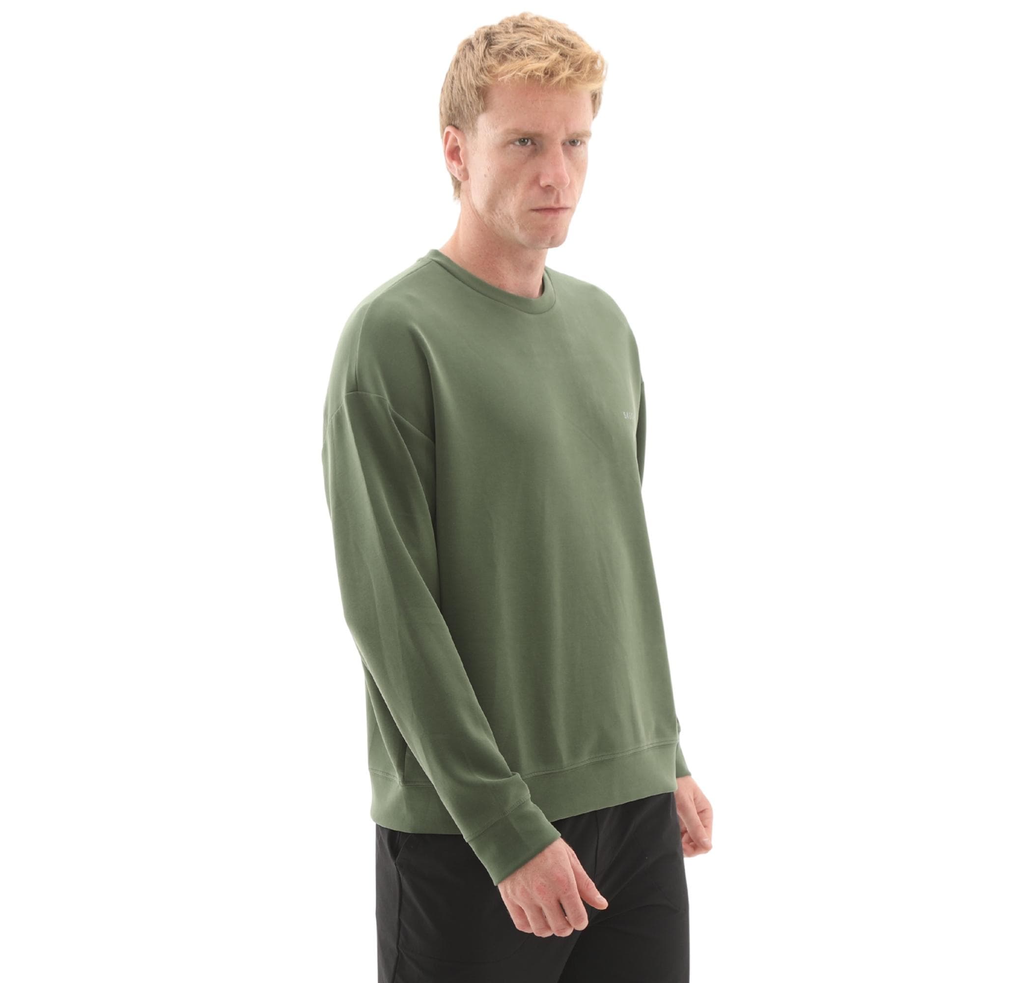 Skechers Skechers M Loose Crewneck Erkek Sweatshirt Yeşil - 2