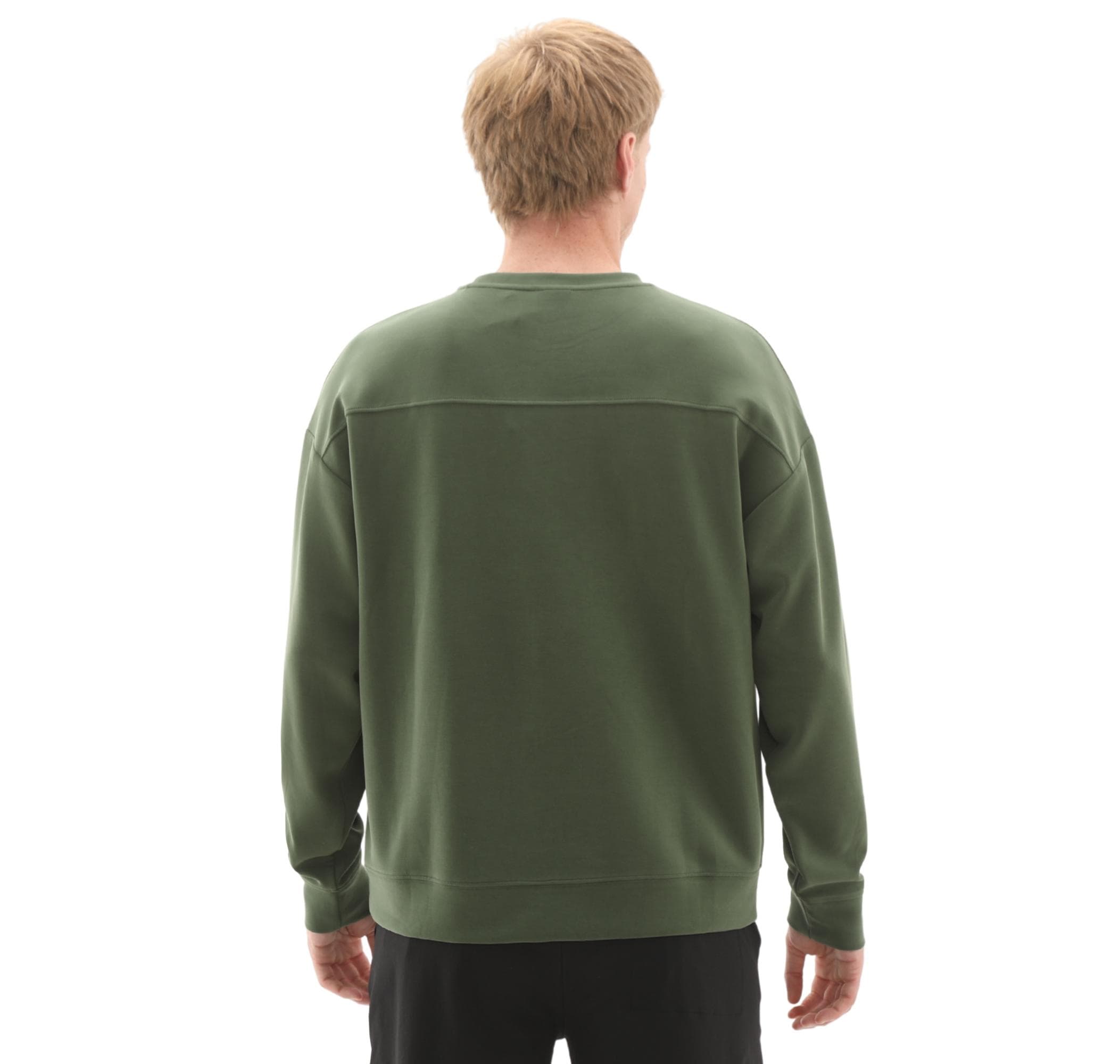 Skechers Skechers M Loose Crewneck Erkek Sweatshirt Yeşil - 4