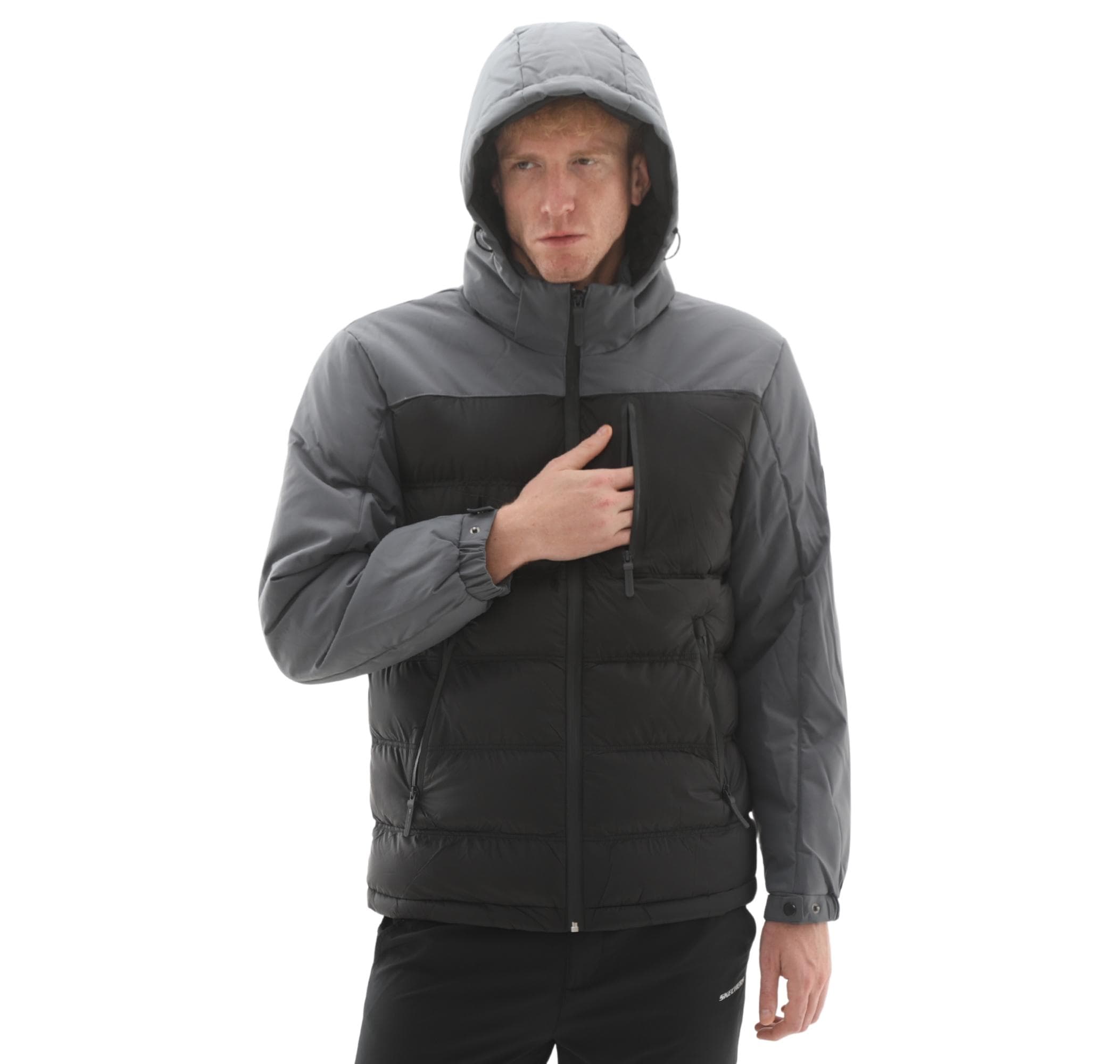 Skechers Skechers M Outerwear Padded Jacket Erkek Mont Lacivert - 4