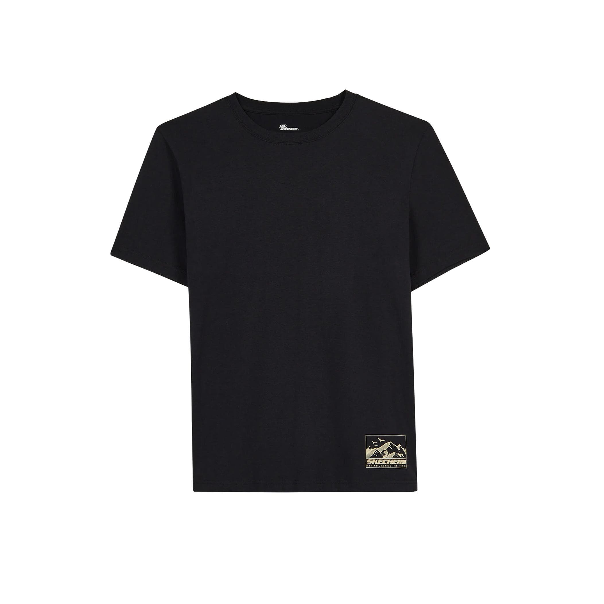 Skechers Skechers M Regular Box Logo T-Shirt Erkek T-Shirt Siyah