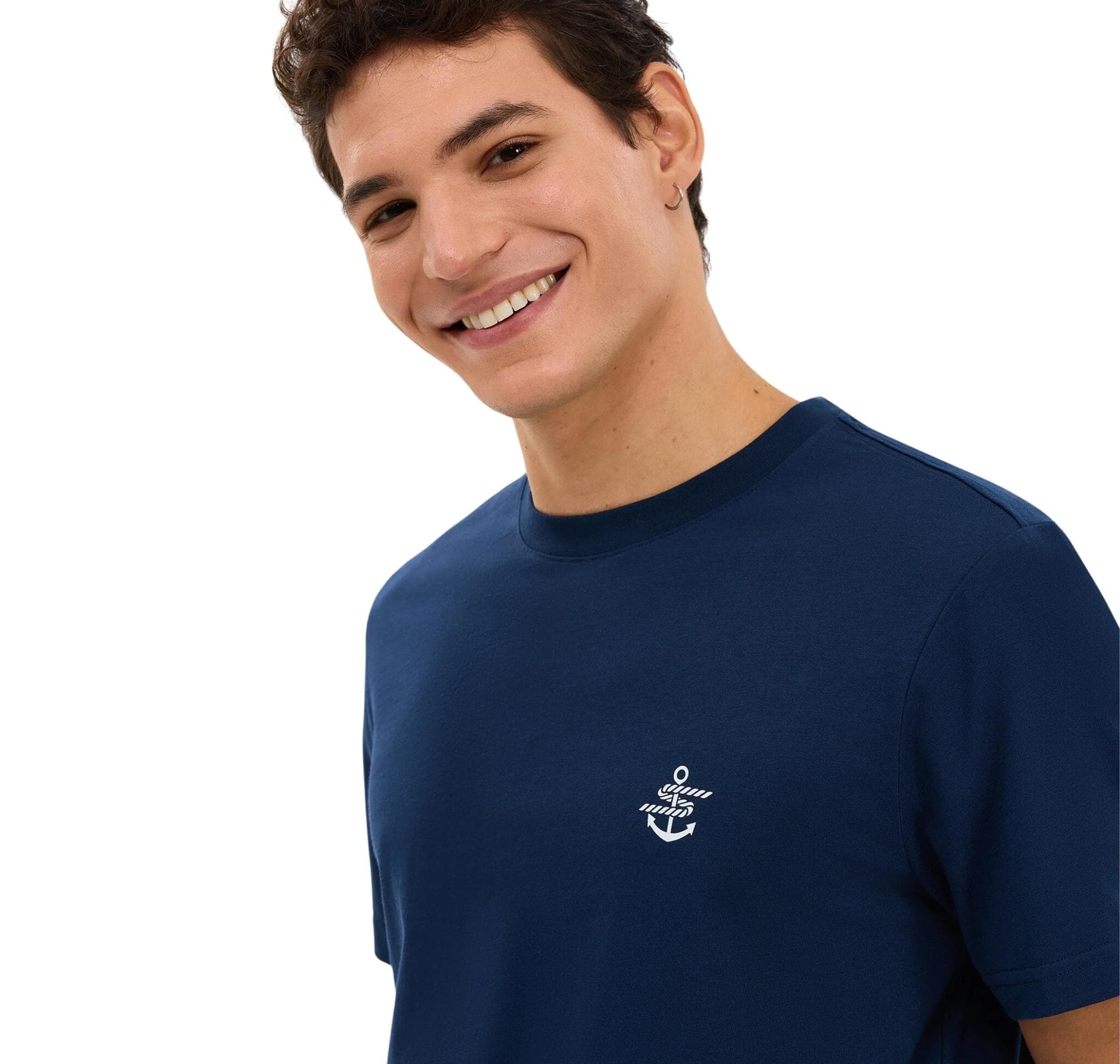 Skechers Skechers M Regular Erkek T-Shirt Lacivert - 4