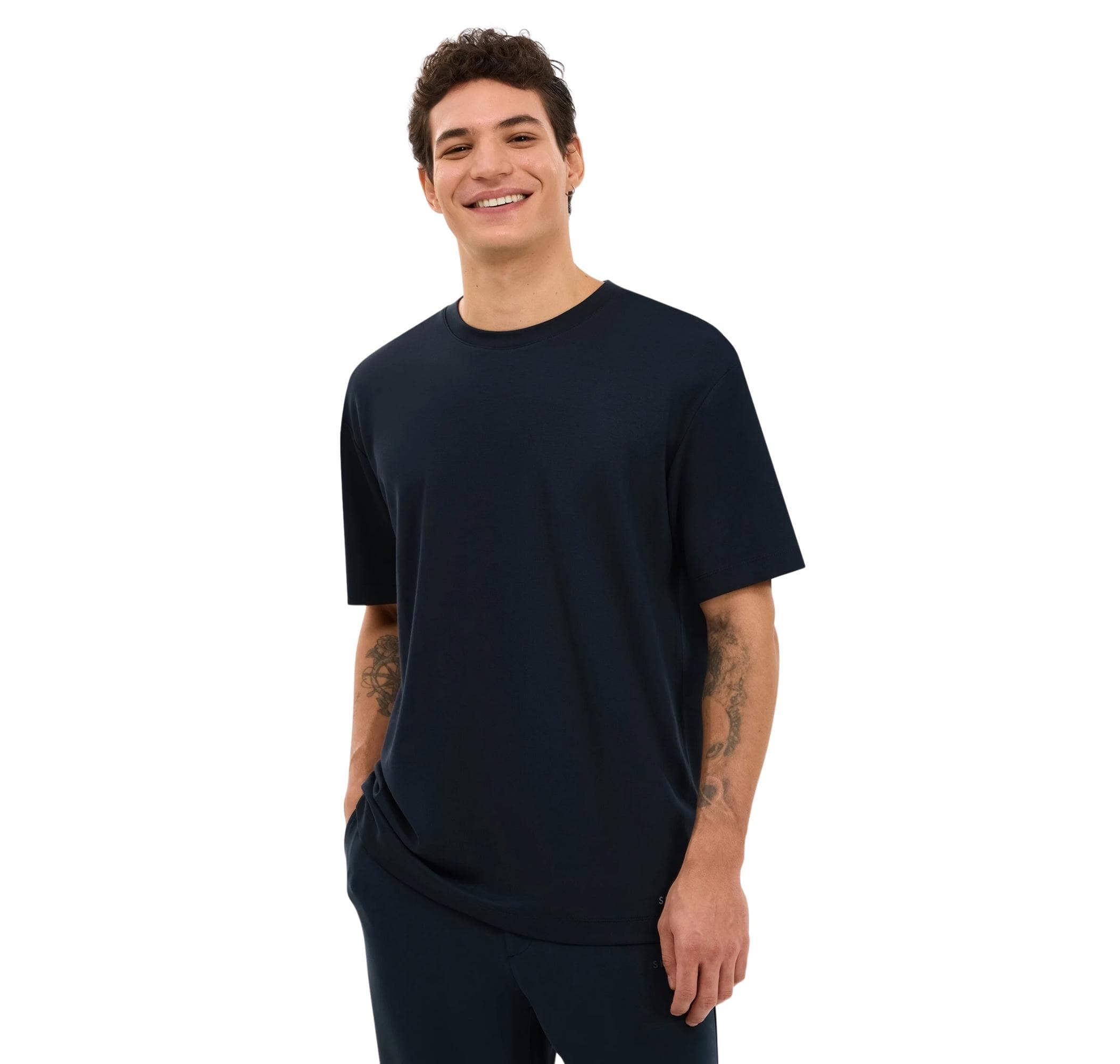 Skechers Skechers M Relaxed Fıt Erkek T-Shirt Lacivert