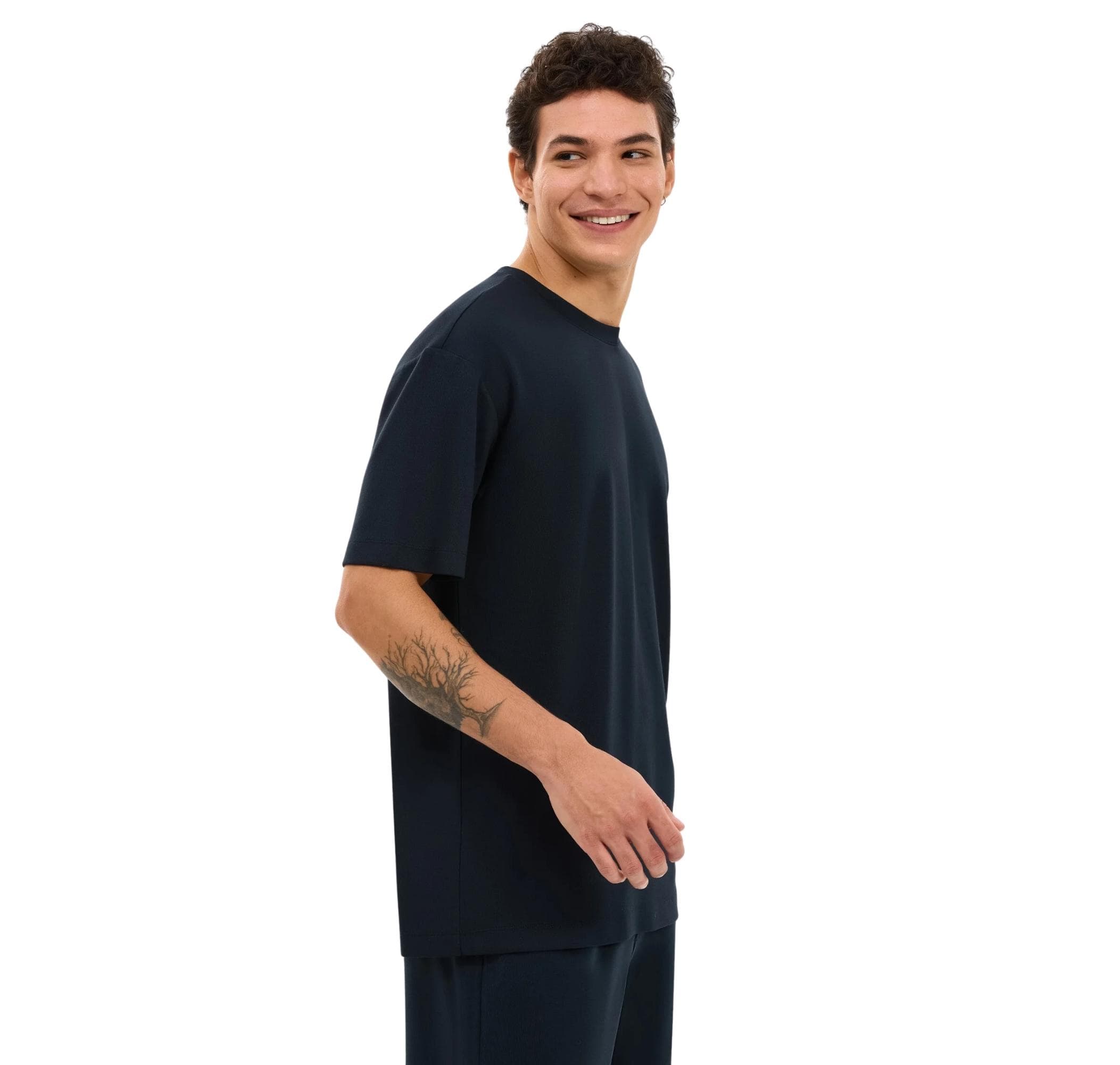 Skechers Skechers M Relaxed Fıt Erkek T-Shirt Lacivert - 3