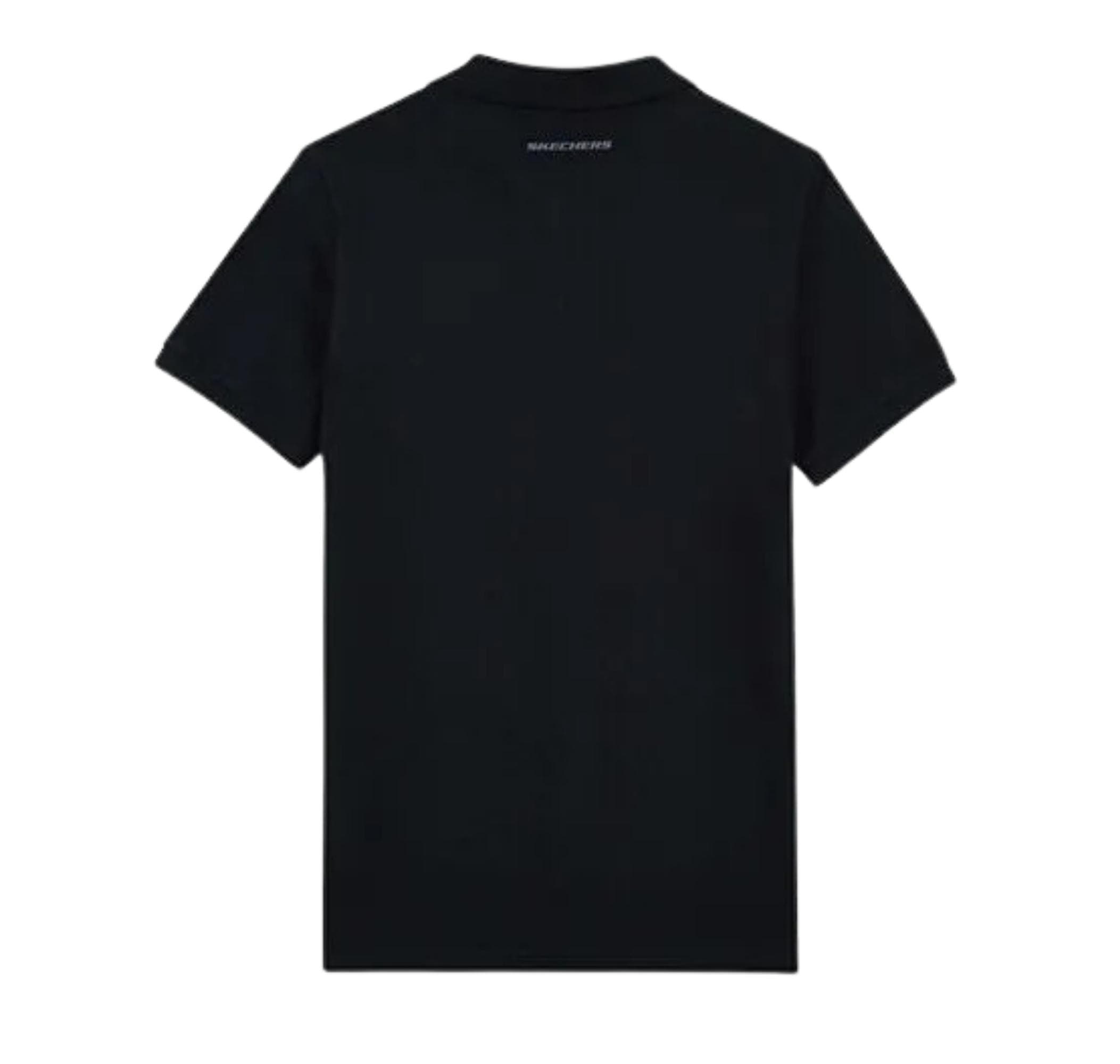 Skechers Skechers M Short Sleeve Polo Erkek T-Shirt Siyah - 2