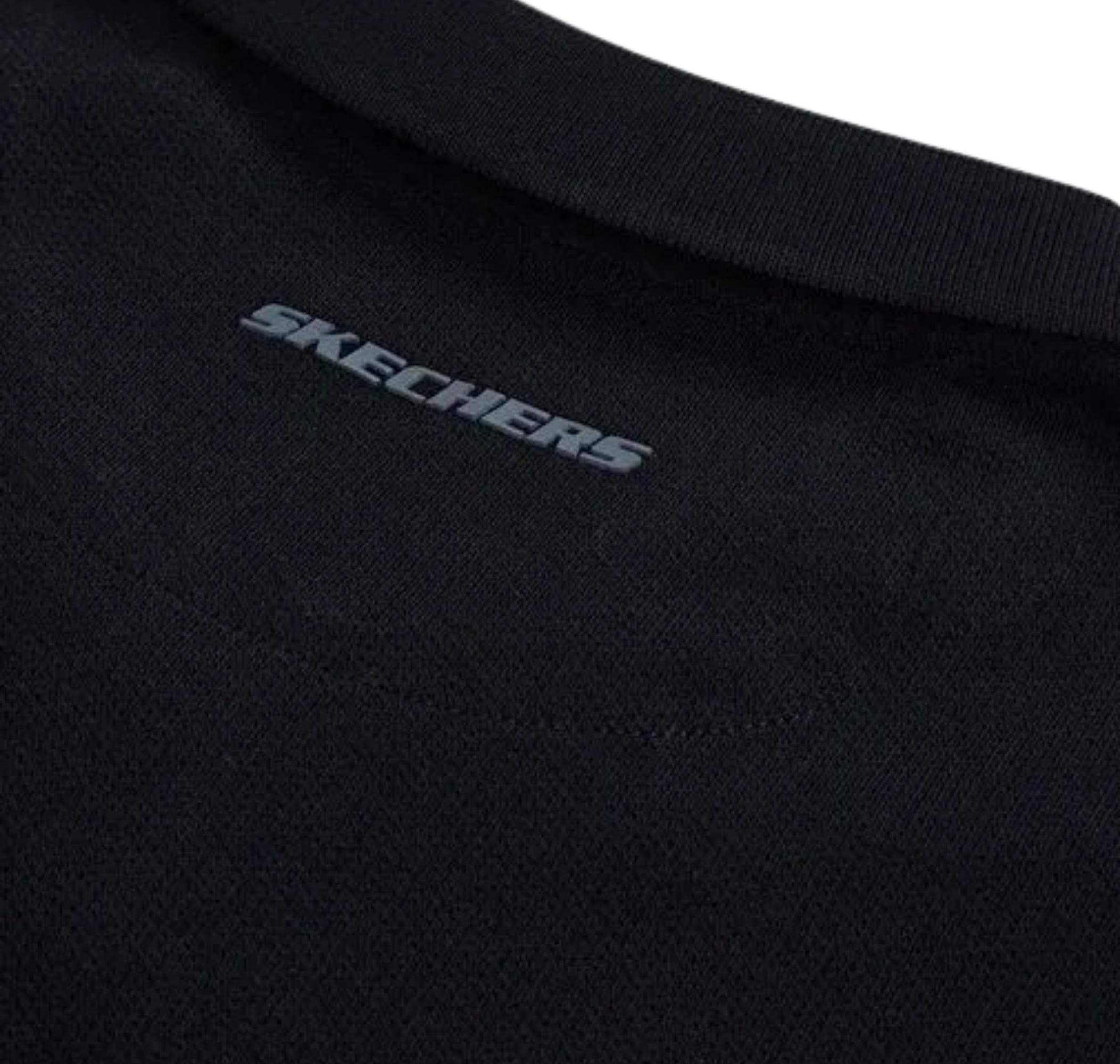 Skechers Skechers M Short Sleeve Polo Erkek T-Shirt Siyah - 3