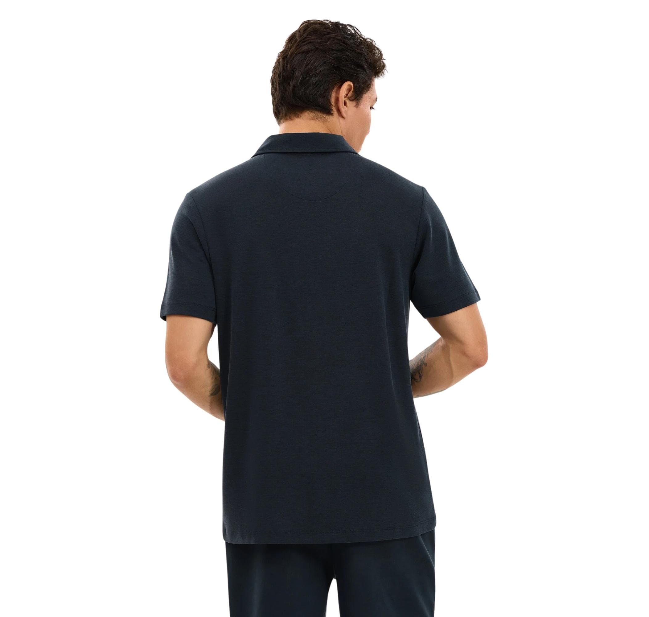 Skechers Skechers M Soft Touch Pique Polo Erkek T-Shirt Siyah - 4