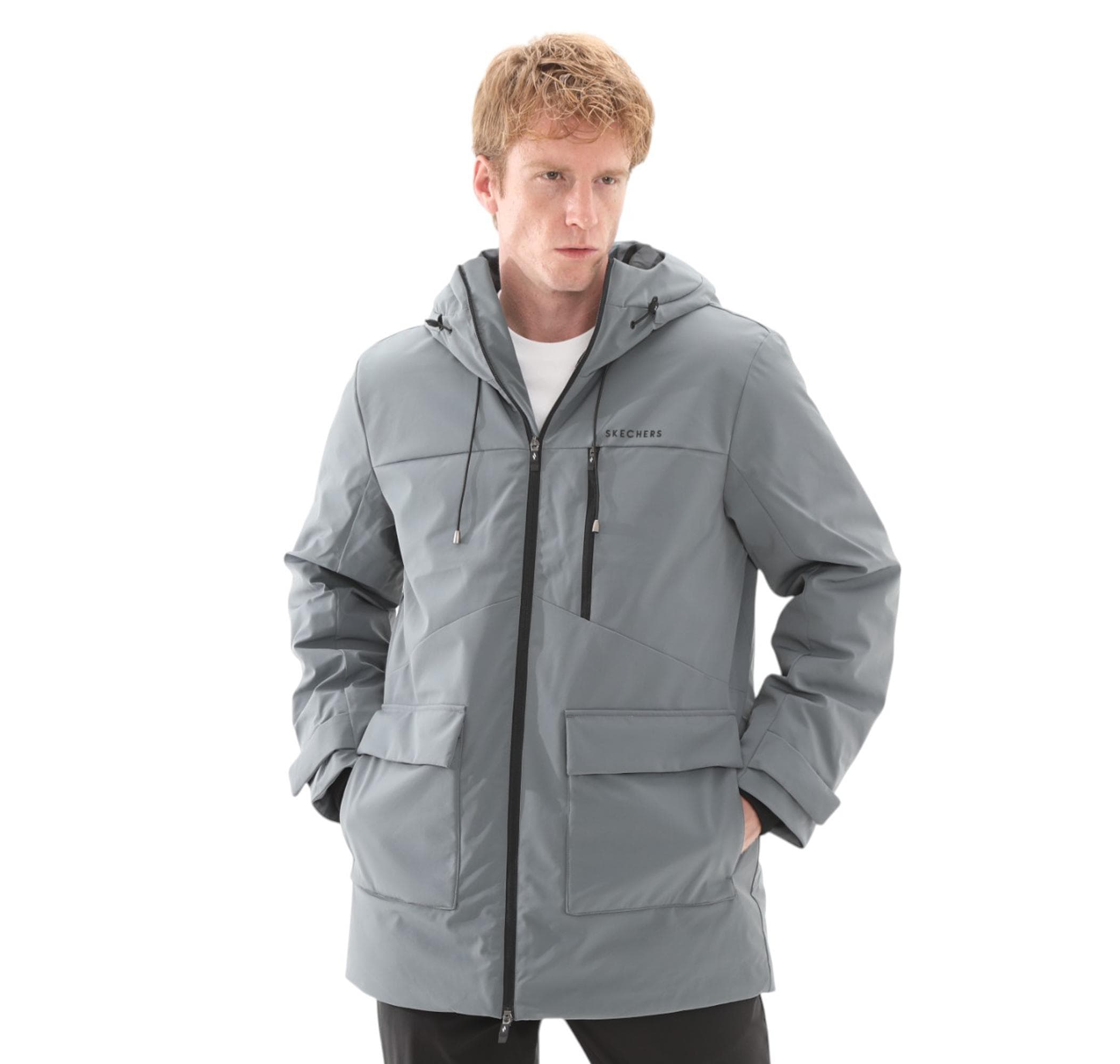 Skechers Skechers Outerwear Erkek Mont Gri