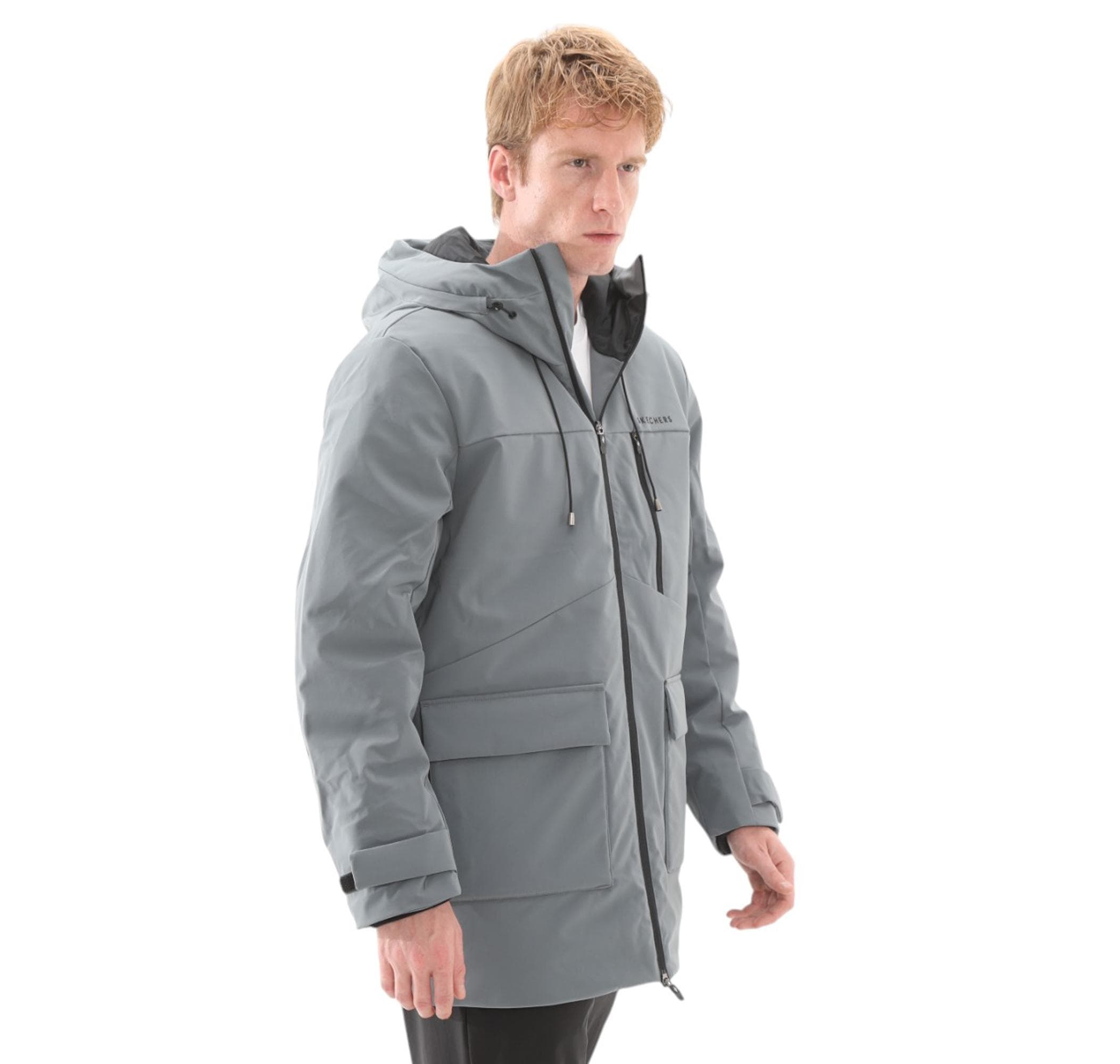 Skechers Skechers Outerwear Erkek Mont Gri - 2