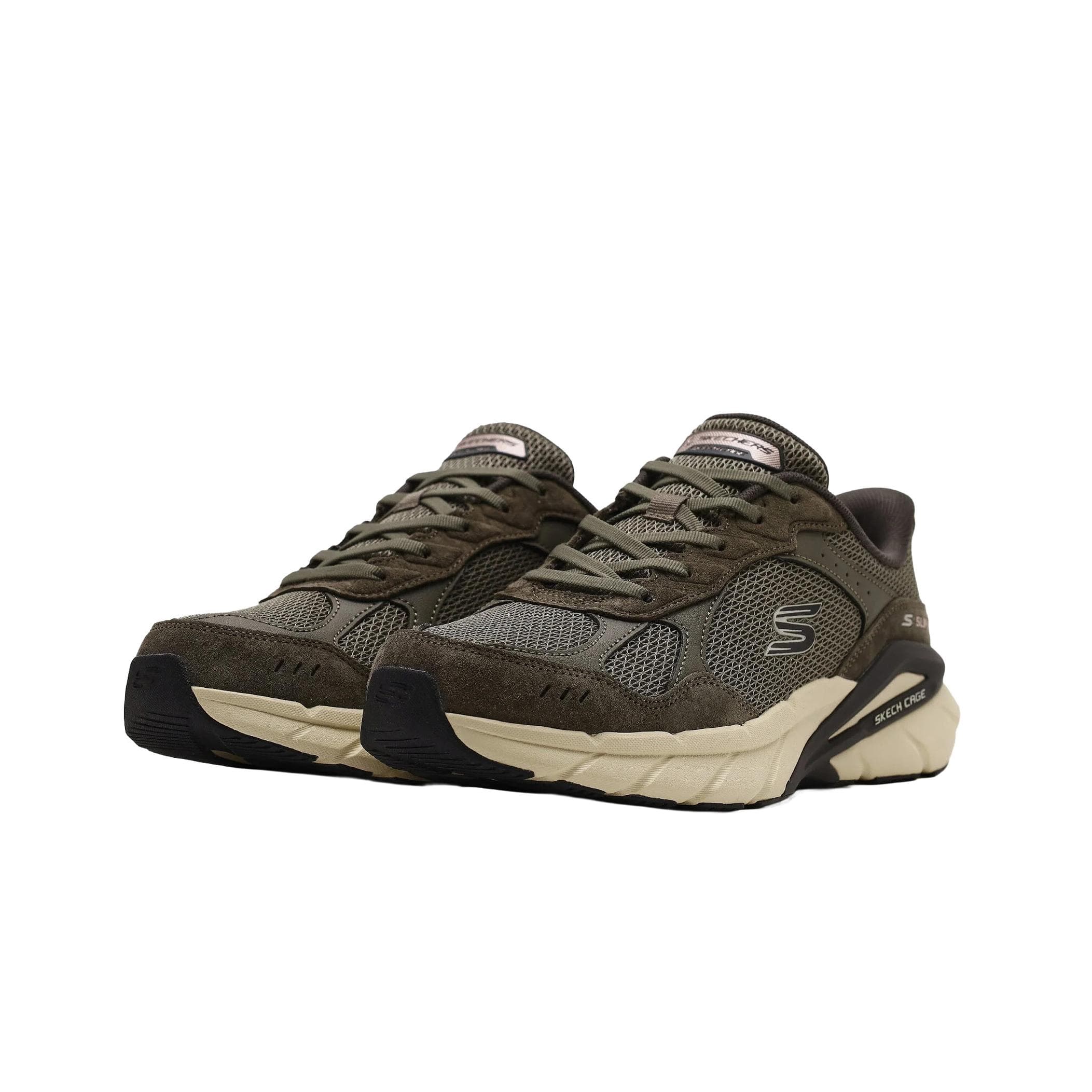Skechers Skechers Skech Cage Erkek Spor Ayakkabı Haki - 3