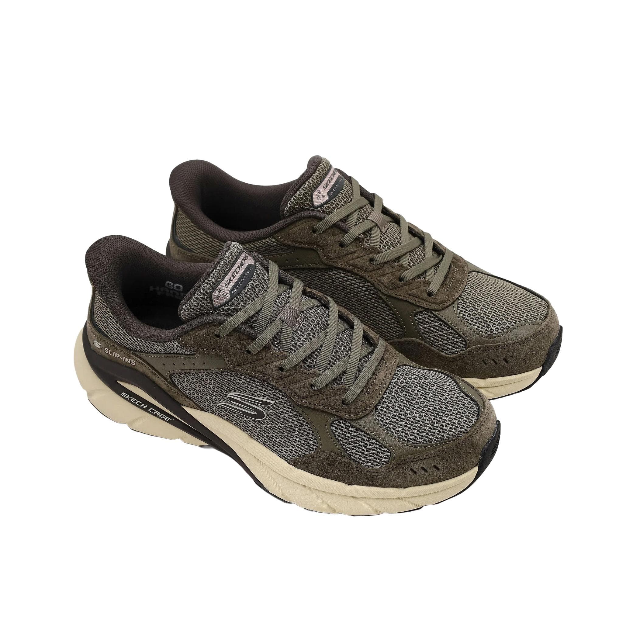 Skechers Skechers Skech Cage Erkek Spor Ayakkabı Haki - 6