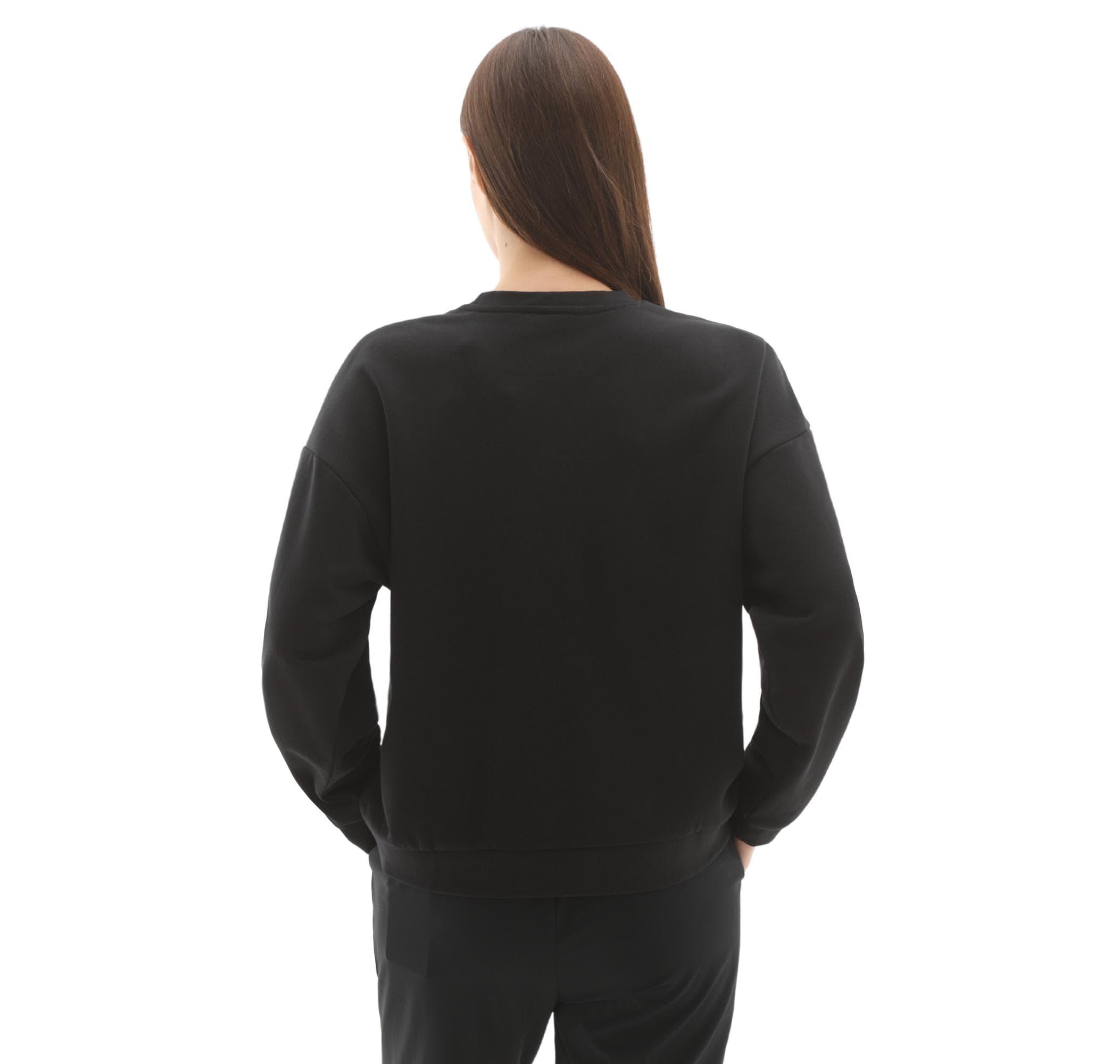 Skechers Skechers W Essential Crewneck Kadın Sweatshirt Siyah - 4