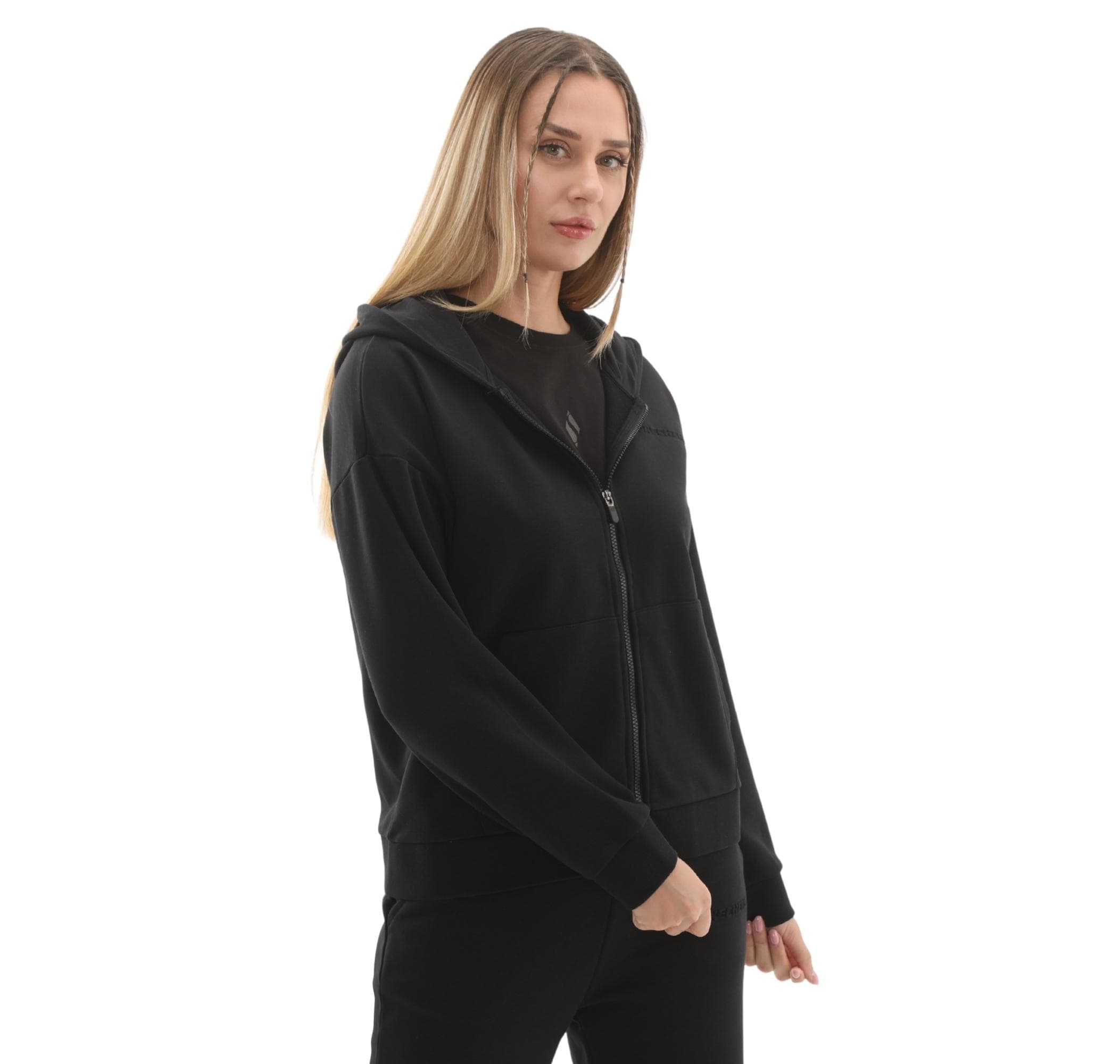 Skechers Skechers W Essential Full Zip Kadın Ceket Siyah - 2