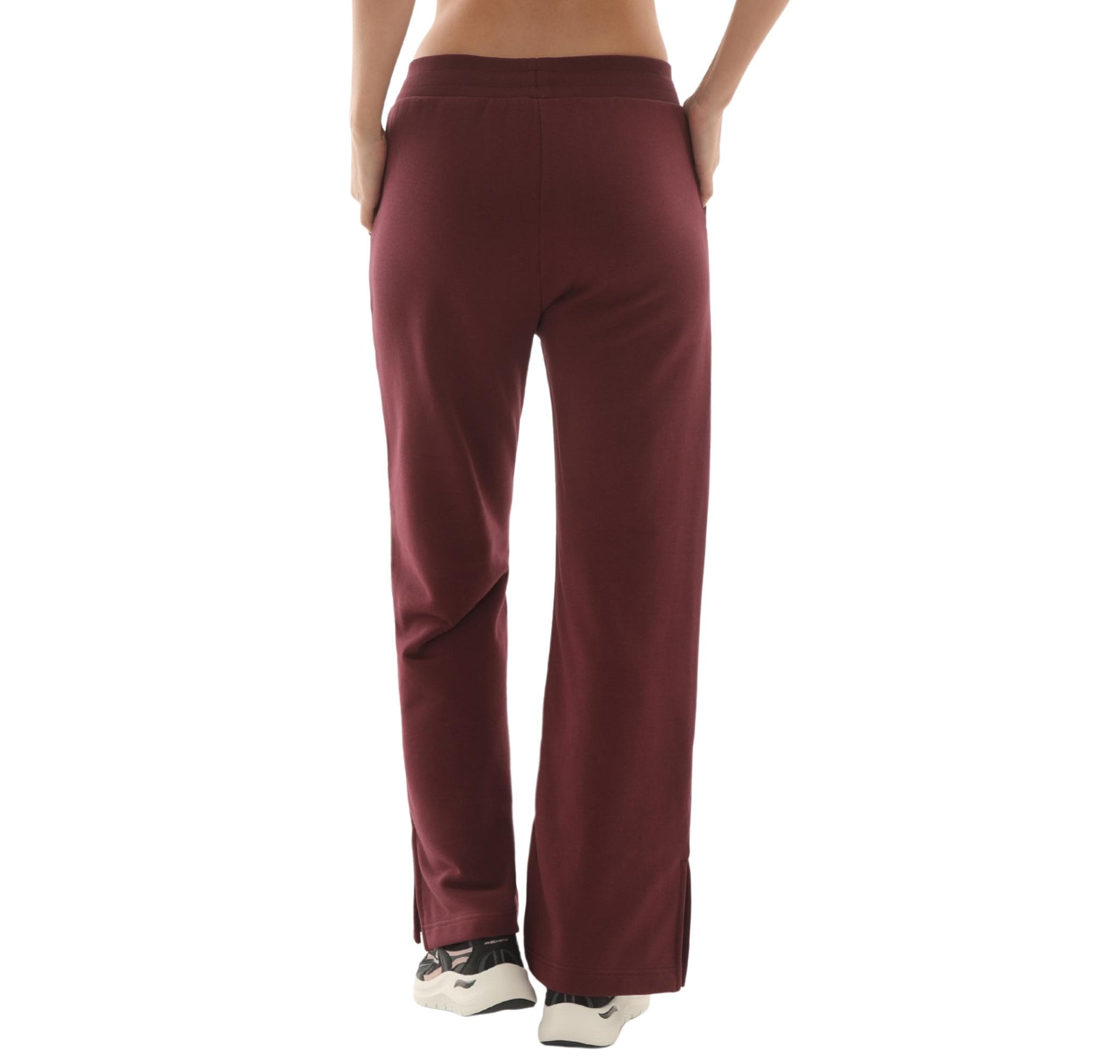 Skechers Skechers W Essential Wide Leg Regular Fit Sweatpant Kadın Eşofman Altı Bordo - 5