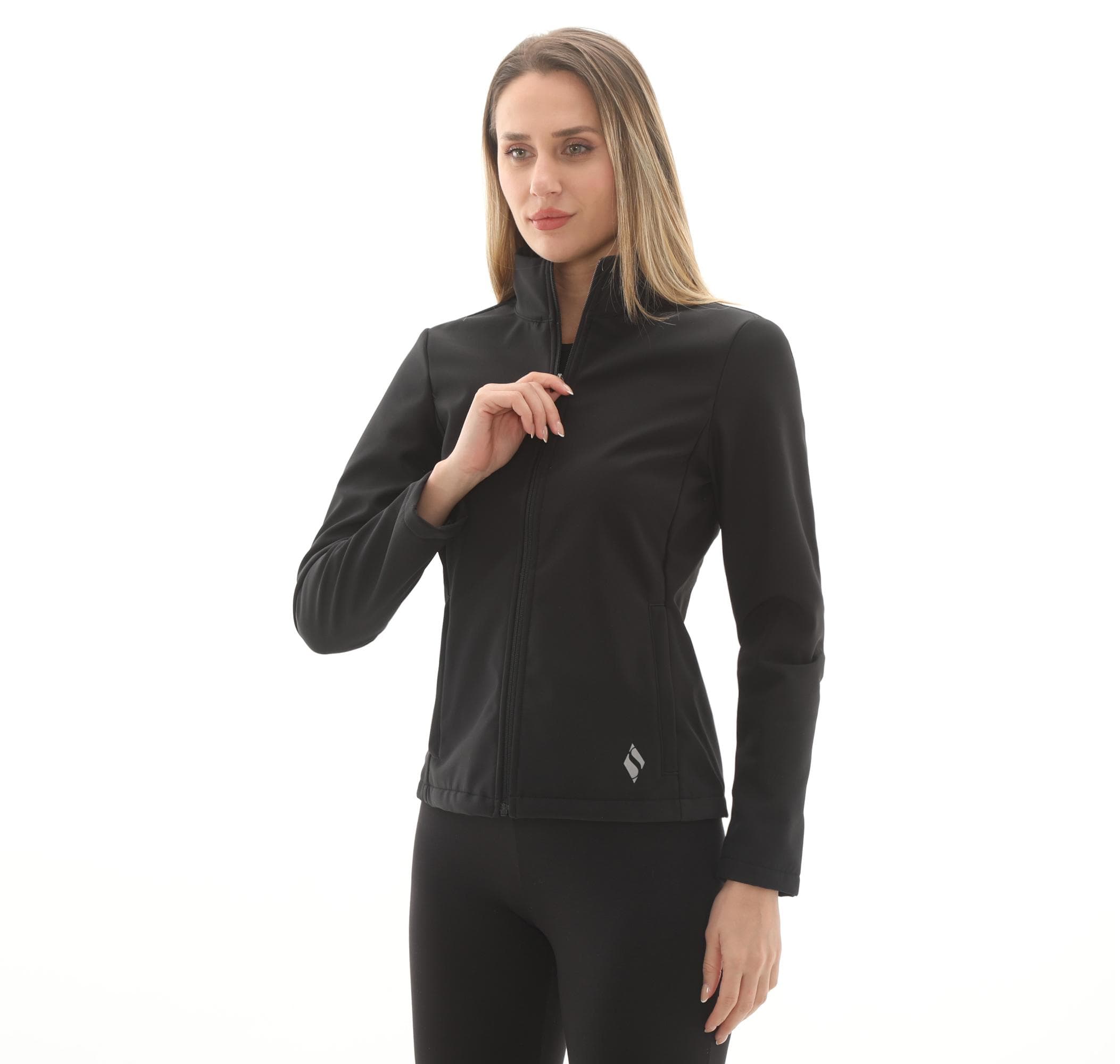 Skechers Skechers W Fitted Softshell Turtle Neck Jacket Kadın Ceket Siyah - 2