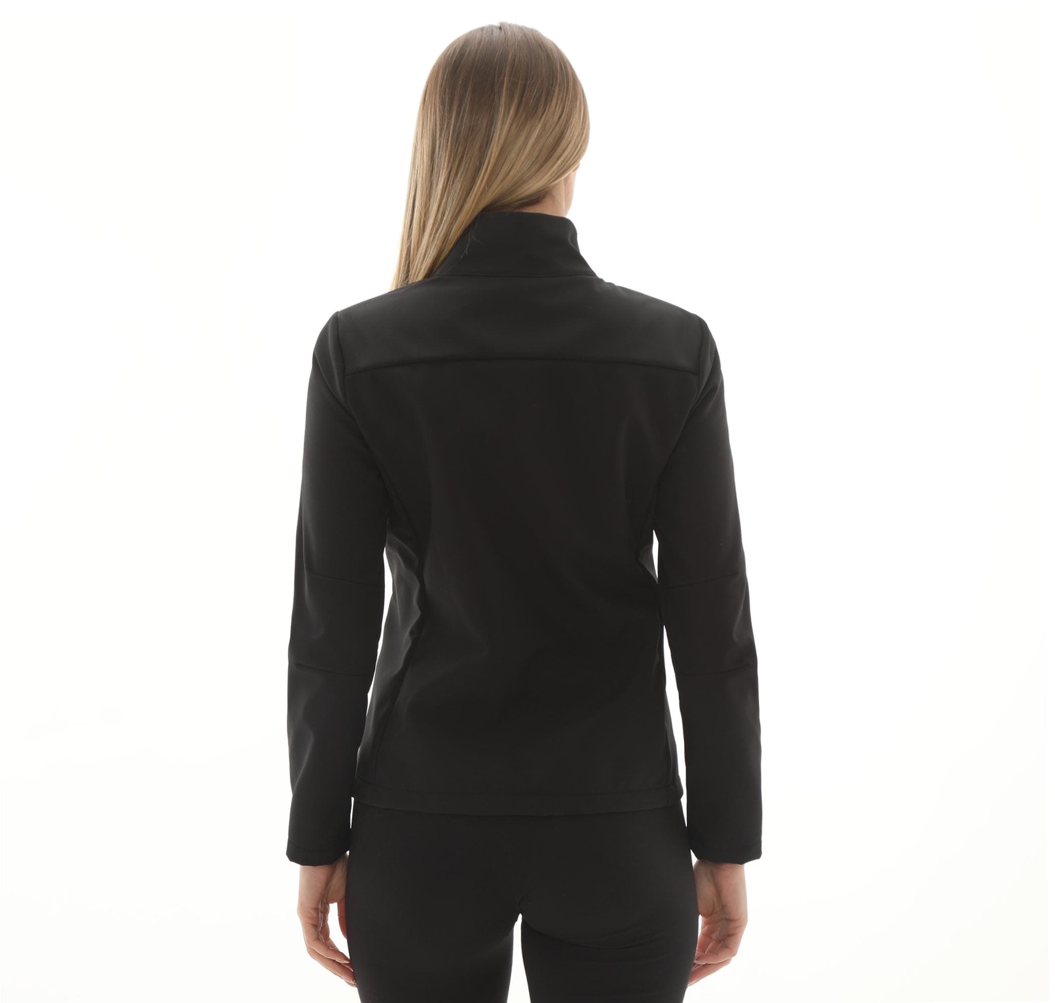 Skechers Skechers W Fitted Softshell Turtle Neck Jacket Kadın Ceket Siyah - 4