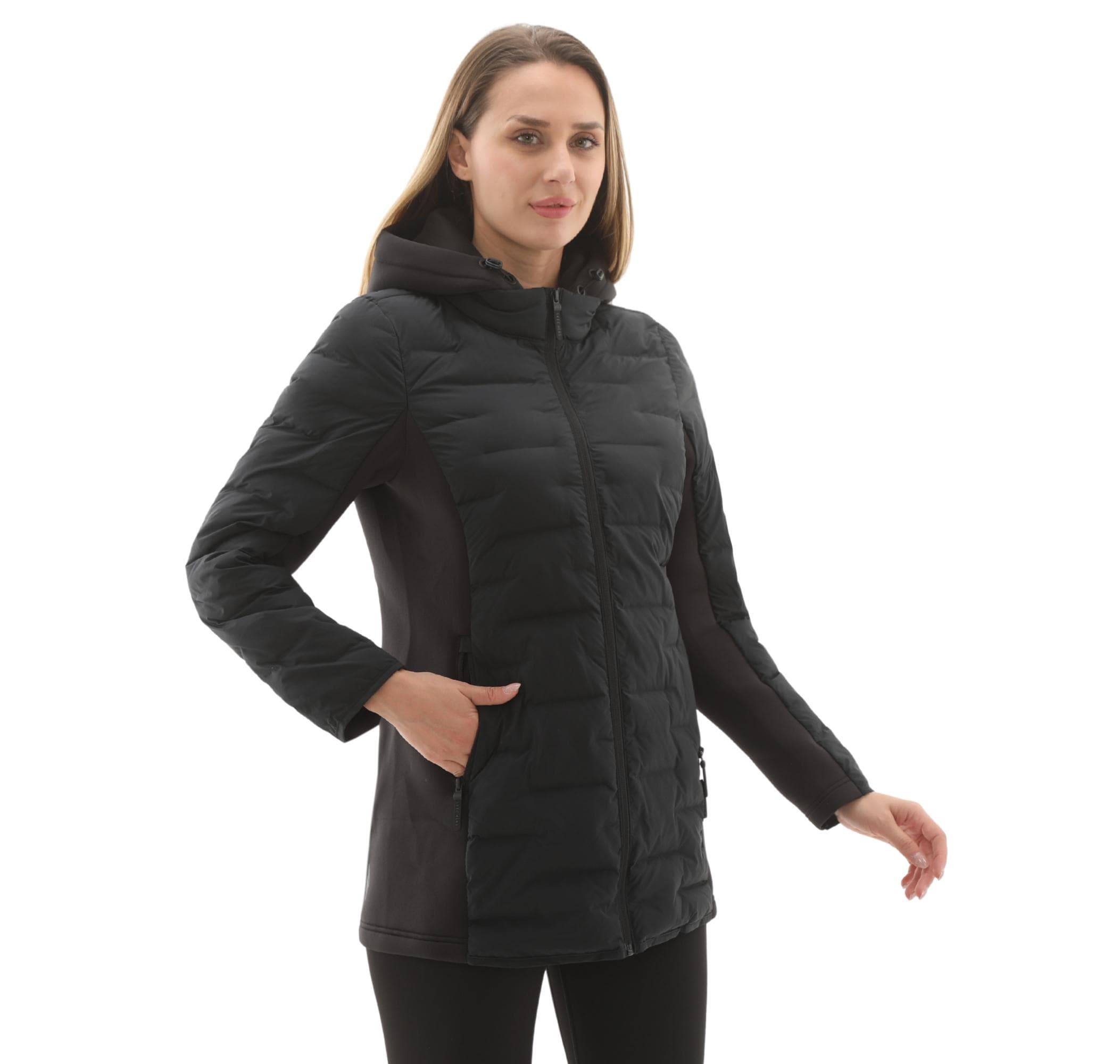 Skechers Skechers W Full Zip Jacket Kadın Mont Lacivert - 3