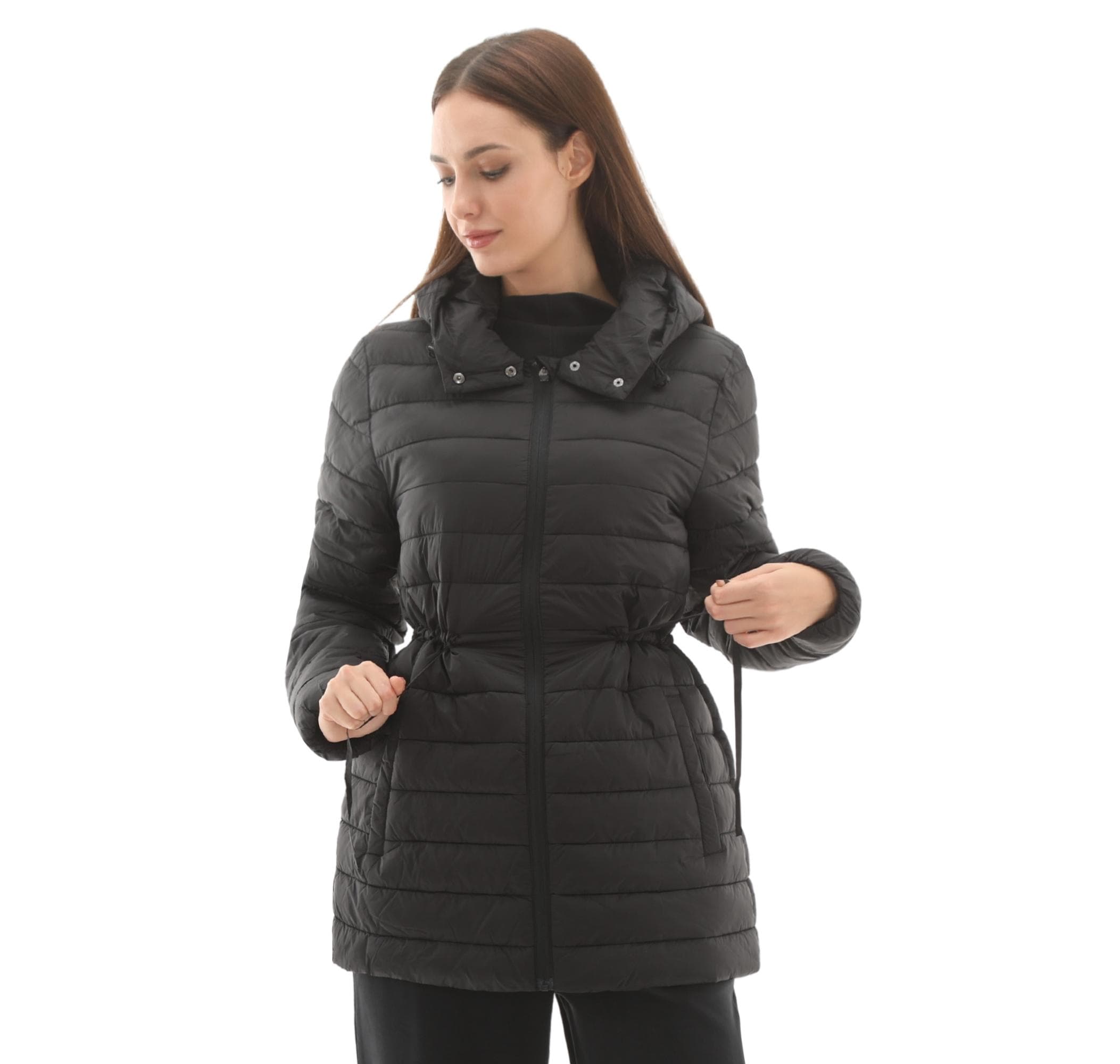 Skechers Skechers W Light Weight Quilted Jacket Kadın Mont Siyah - 2