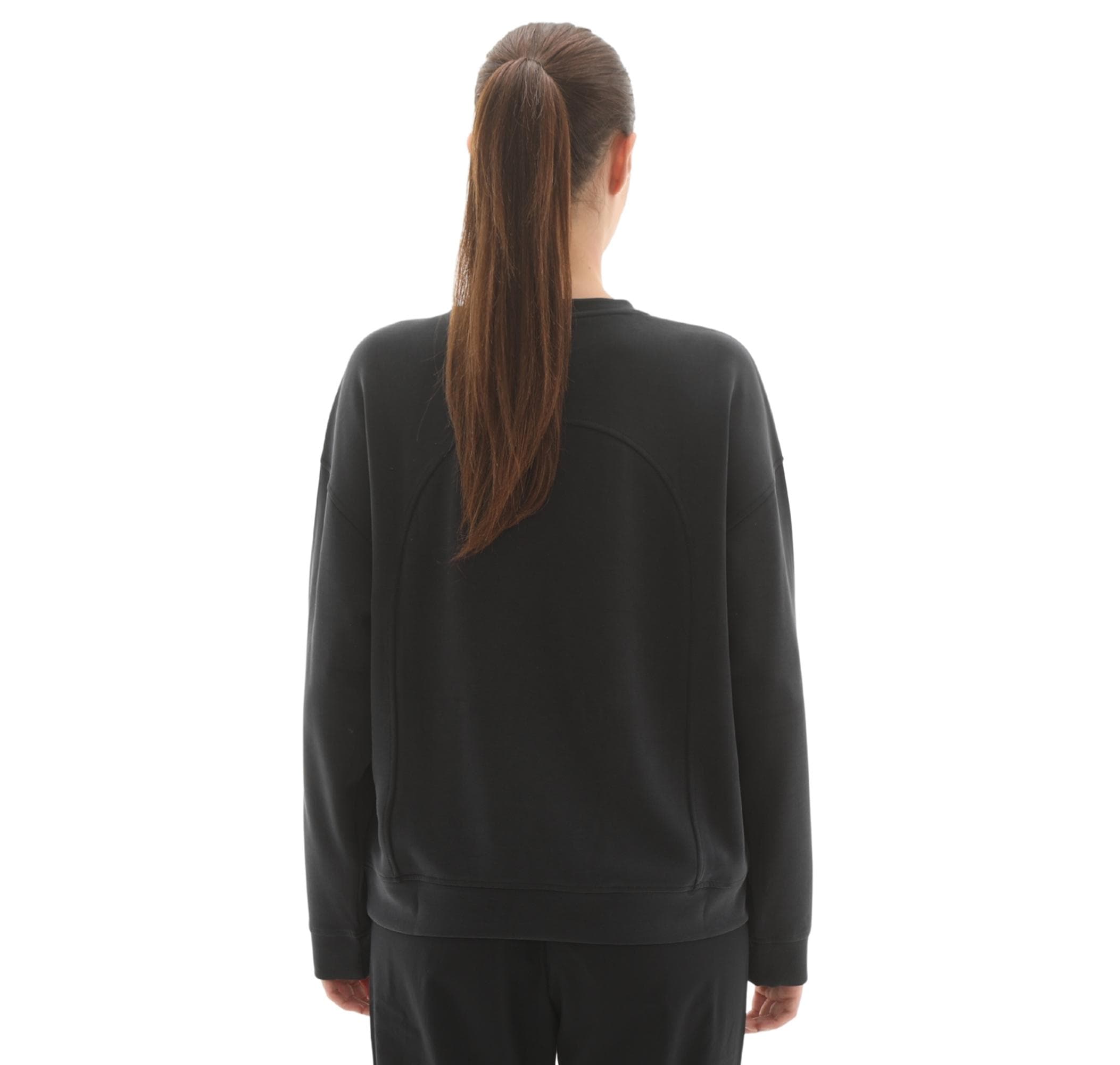 Skechers Skechers W Lounge Loose Crew Neck Kadın Sweatshirt Siyah - 4