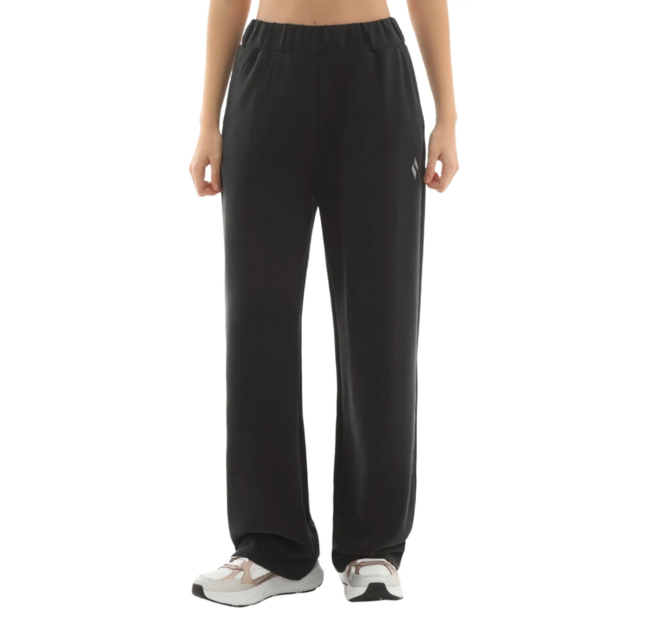 Skechers Skechers W Lounge Loose Wide Leg Sweatpant Kadın Eşofman Altı Siyah