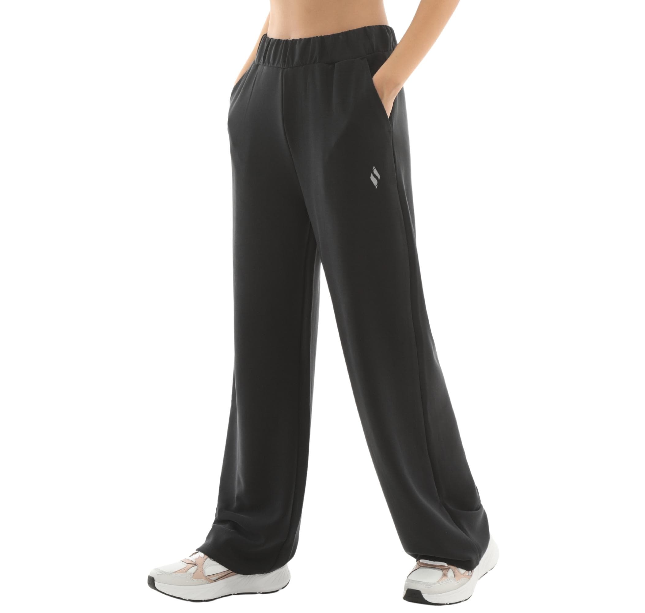 Skechers Skechers W Lounge Loose Wide Leg Sweatpant Kadın Eşofman Altı Siyah - 2