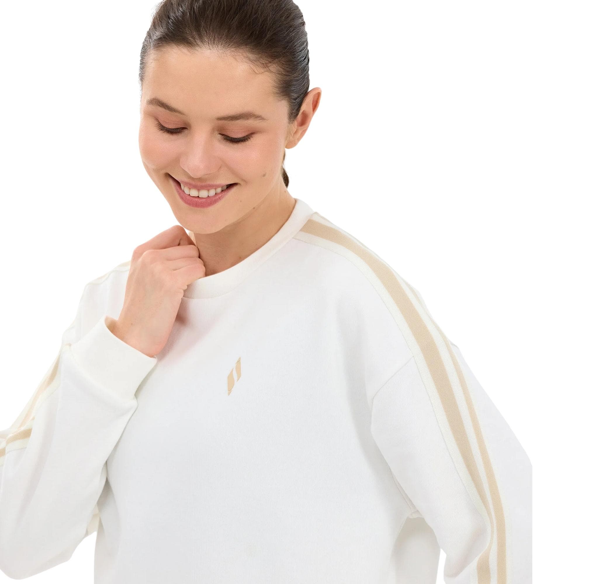 Skechers Skechers W Lw Fleece Loose Fit Kadın Sweatshirt Beyaz - 4