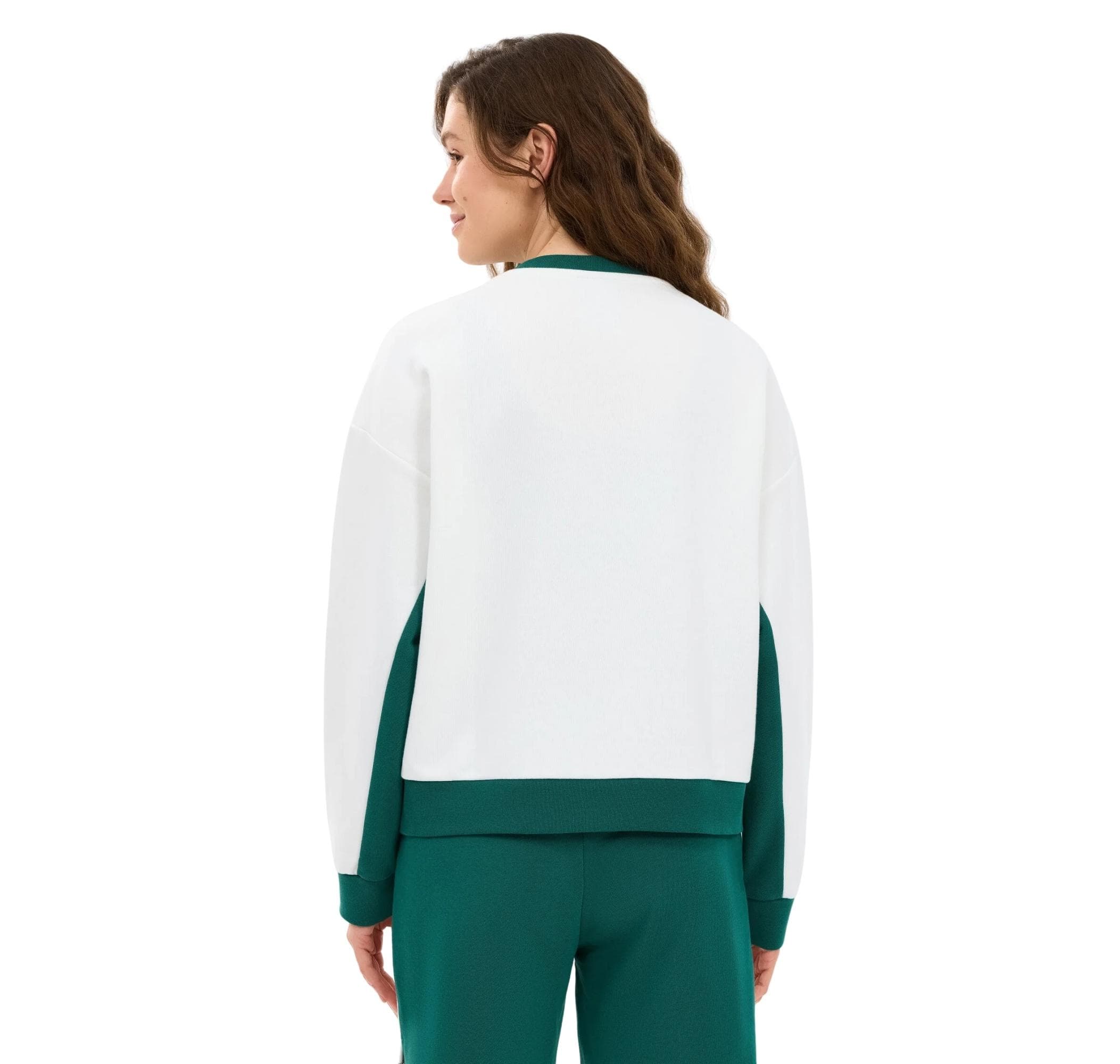 Skechers Skechers W Lw Fleece Loose Fit Kadın Sweatshirt Beyaz - 4
