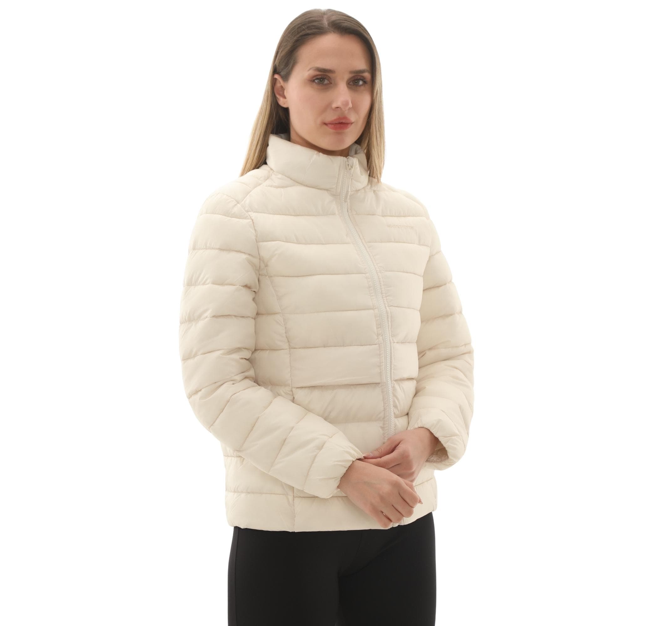 Skechers Skechers W Outerwear Pop Up Detailed Padded Jacket Kadın Ceket Krem - 3