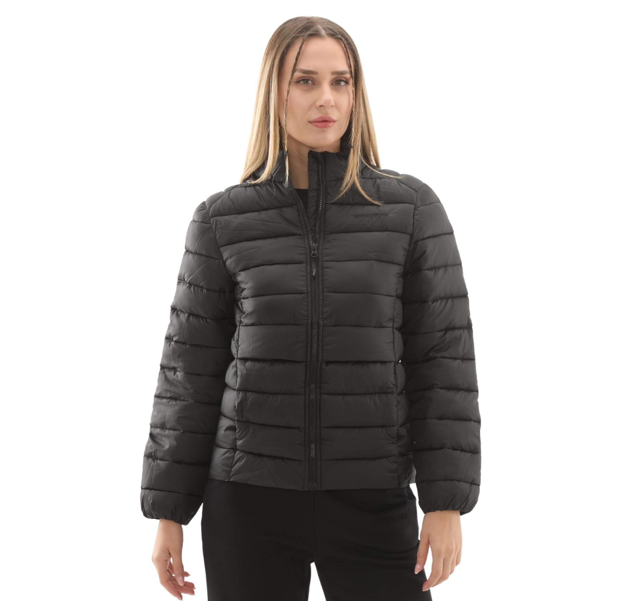 Skechers Skechers W Outerwear Pop Up Detailed Padded Jacket Kadın Ceket Siyah - 2