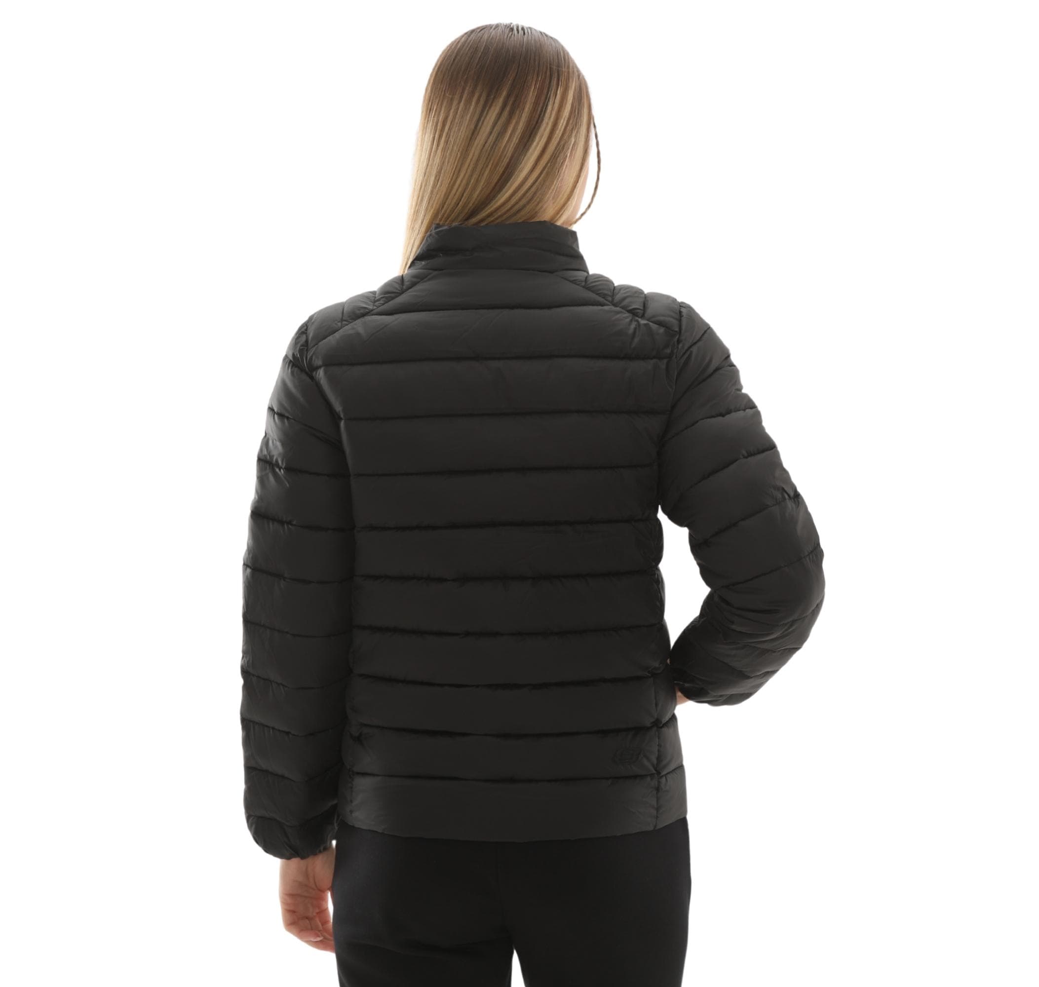 Skechers Skechers W Outerwear Pop Up Detailed Padded Jacket Kadın Ceket Siyah - 4