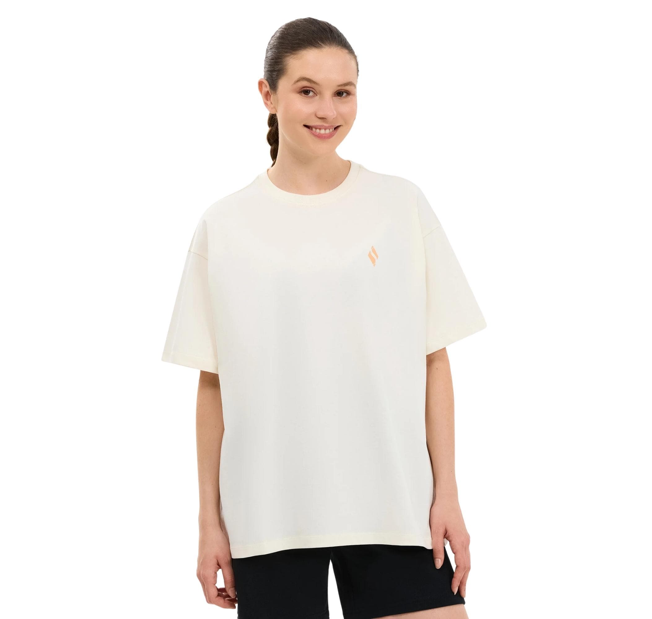 Skechers Skechers W Oversize Fit Graphic Kadın Sweatshirt Beyaz