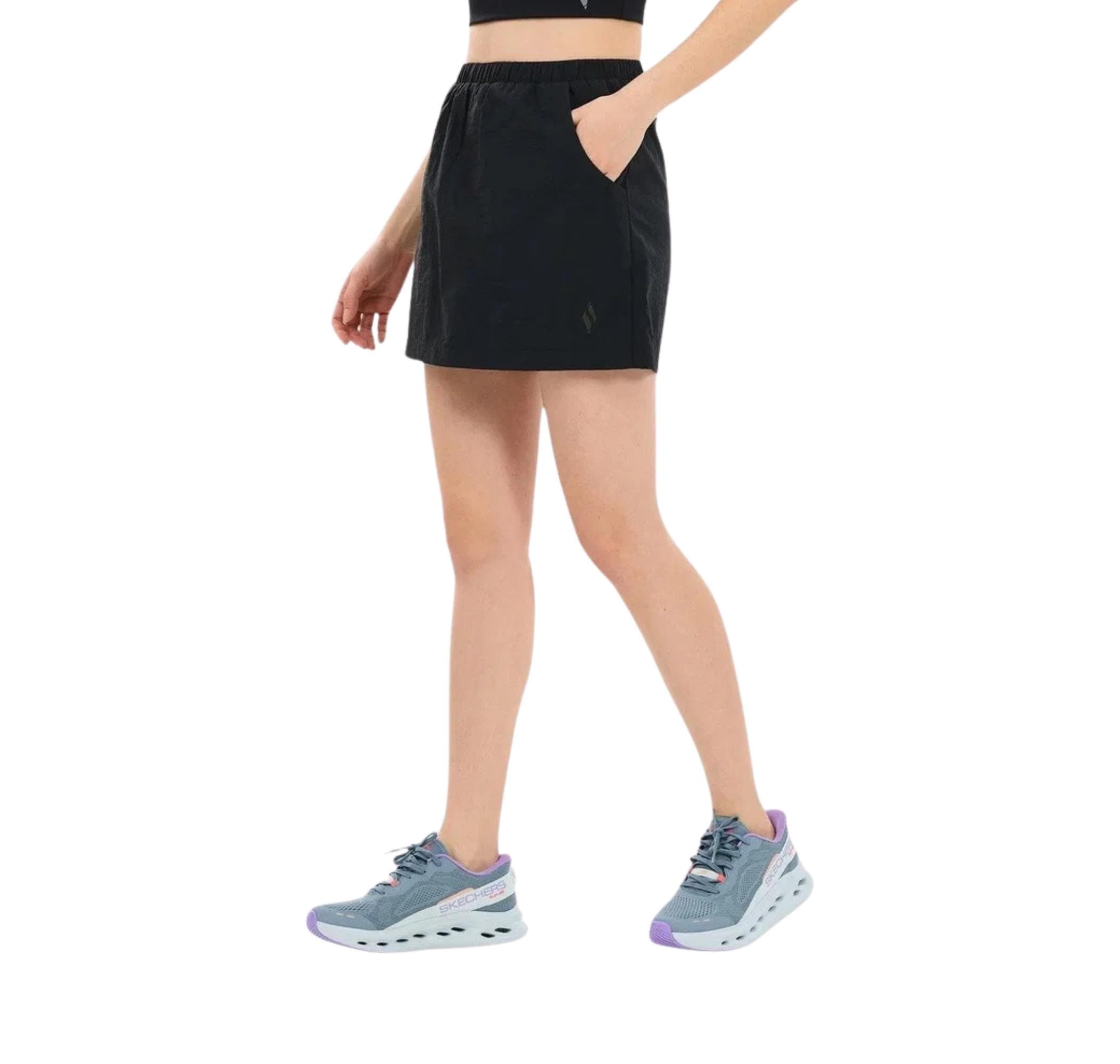 Skechers Skechers W Skort Skirt Short Kadın Şort Ve Kapri Siyah - 2