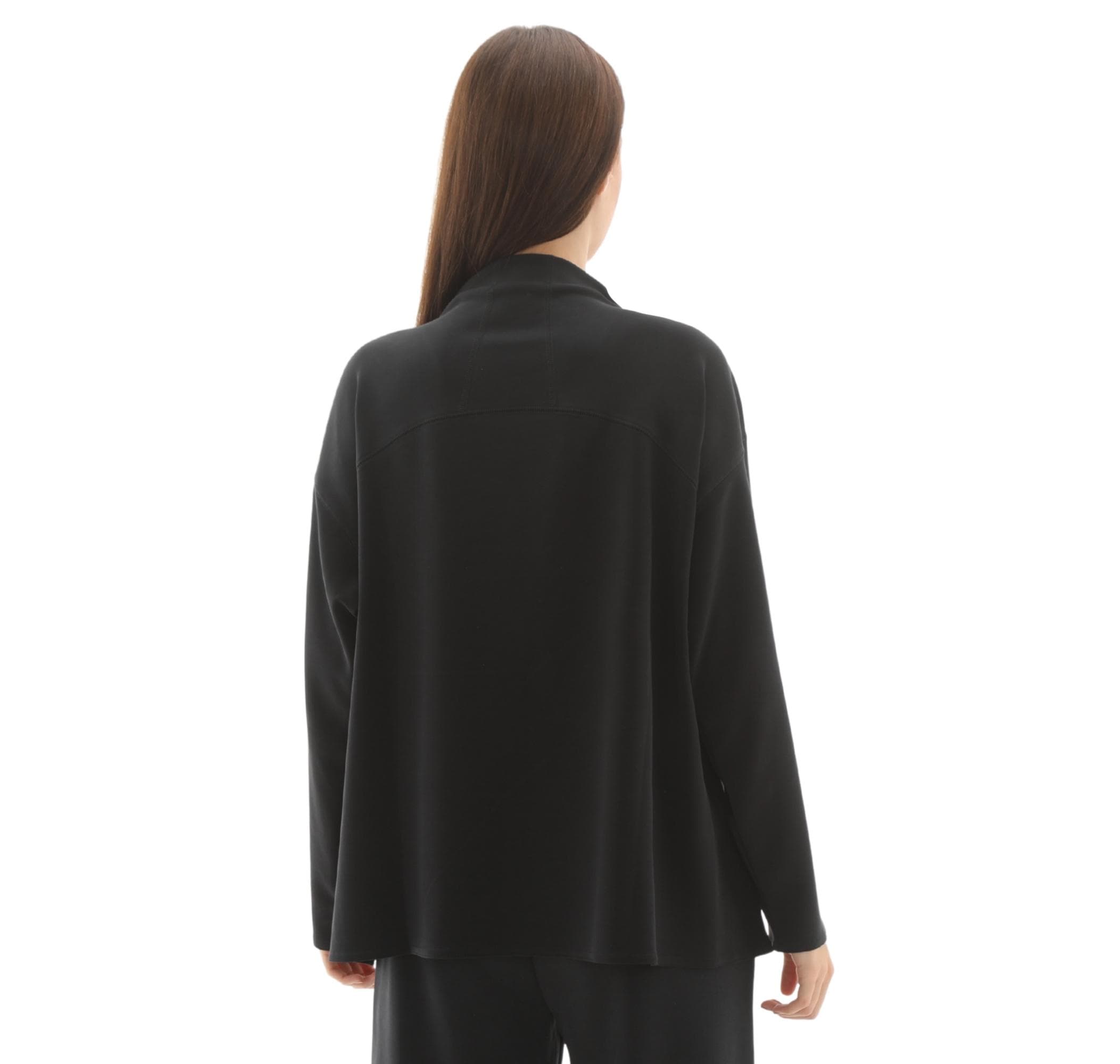 Skechers Skechers W Softlux Turtleneck Asymmetric Kadın Sweatshirt Siyah - 4
