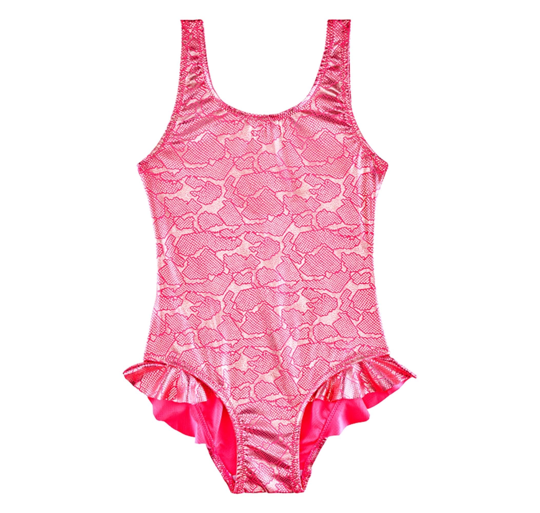 Slipstop Slipstop Serpina Fuchsia Junior Swimsuit Çocuk Mayo Pembe