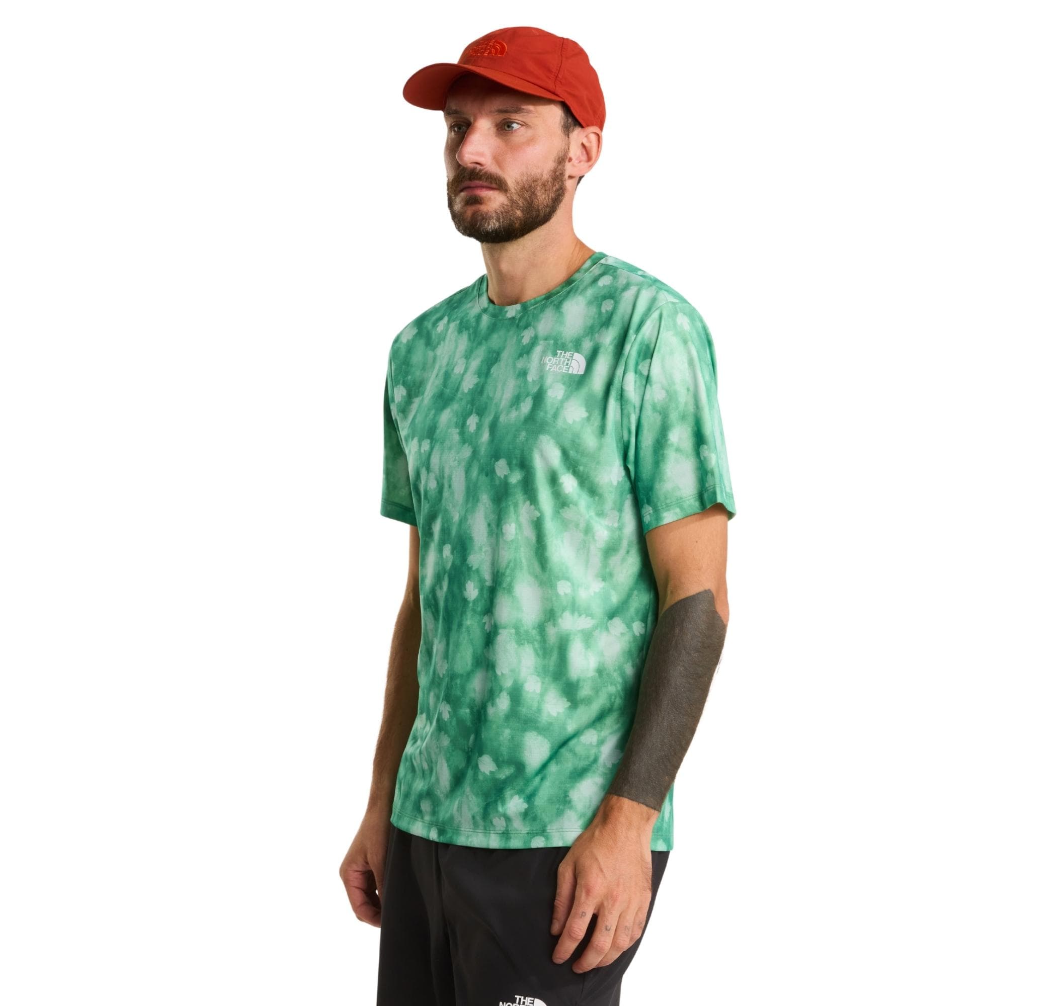 The North Face The North Face M 24-7 Short Sleeve T-Shırt Reg-Prınt Erkek T-Shirt Yeşil