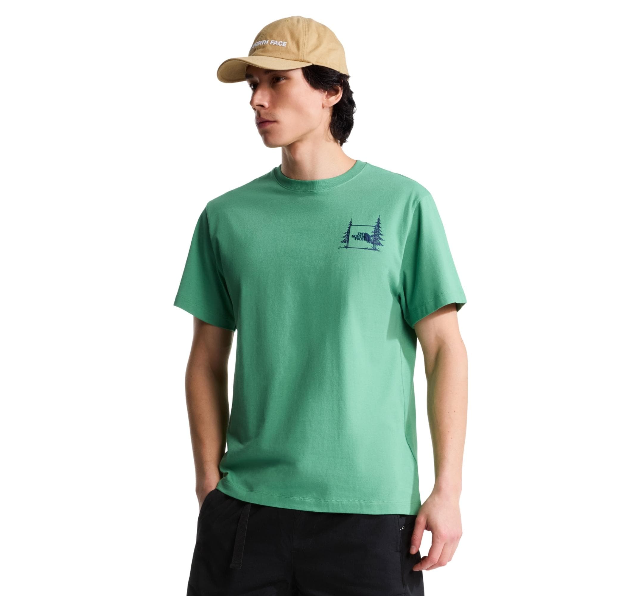 The North Face The North Face M Campıng Relaxed Short Sleeve Tee-Graph Erkek T-Shirt Yeşil