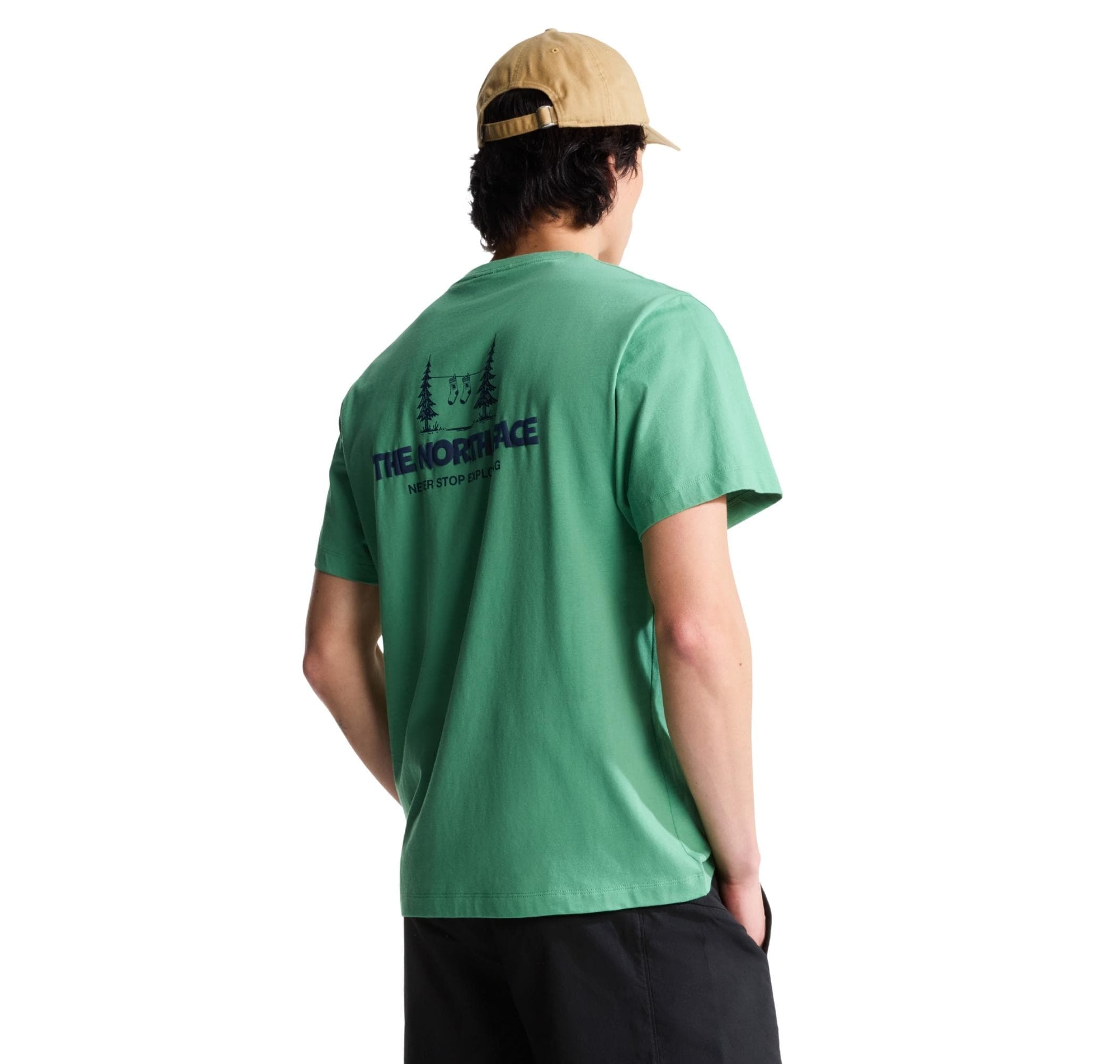 The North Face The North Face M Campıng Relaxed Short Sleeve Tee-Graph Erkek T-Shirt Yeşil - 3