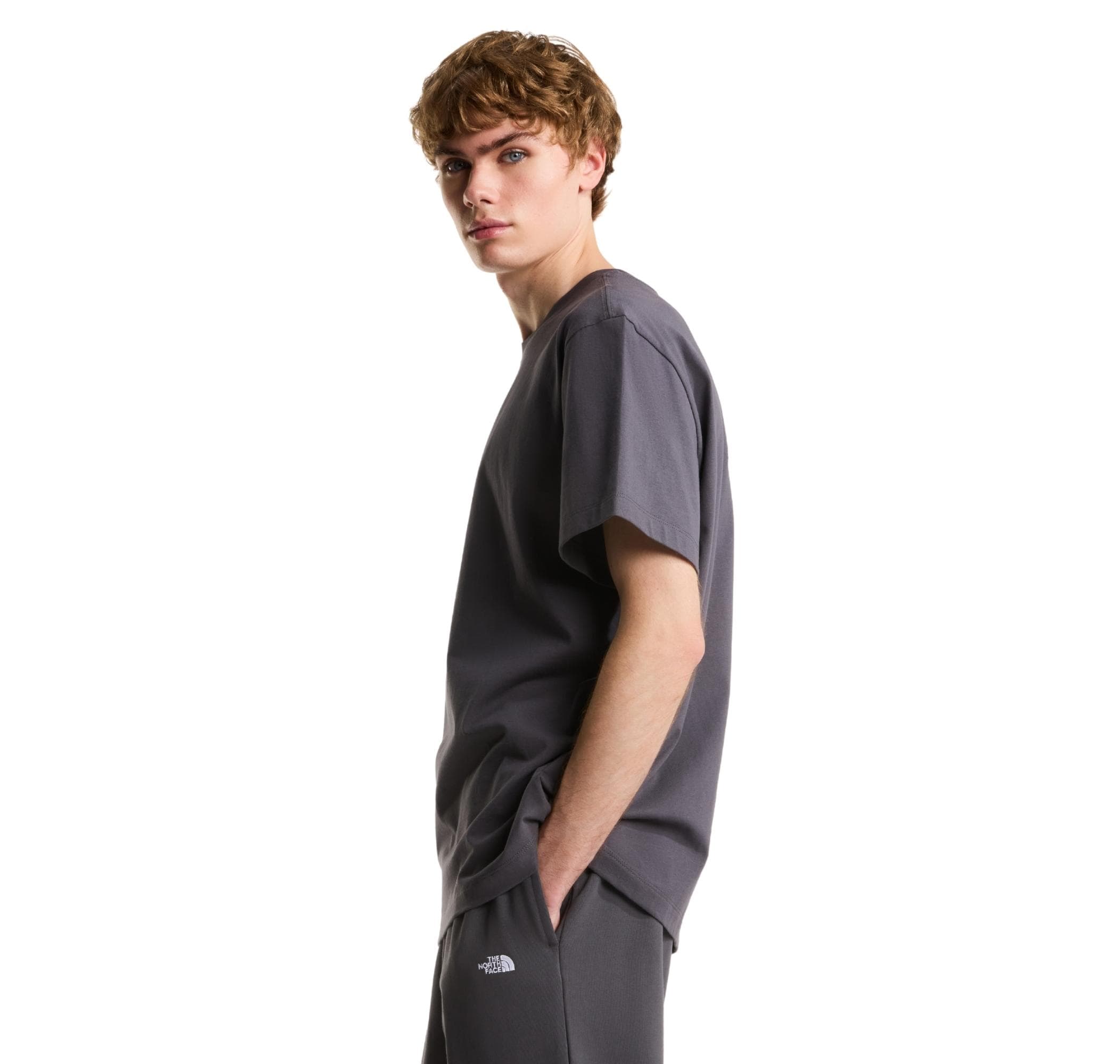 The North Face The North Face M Essentıal Center Logo Relaxed Short Sl Erkek T-Shirt Gri - 2
