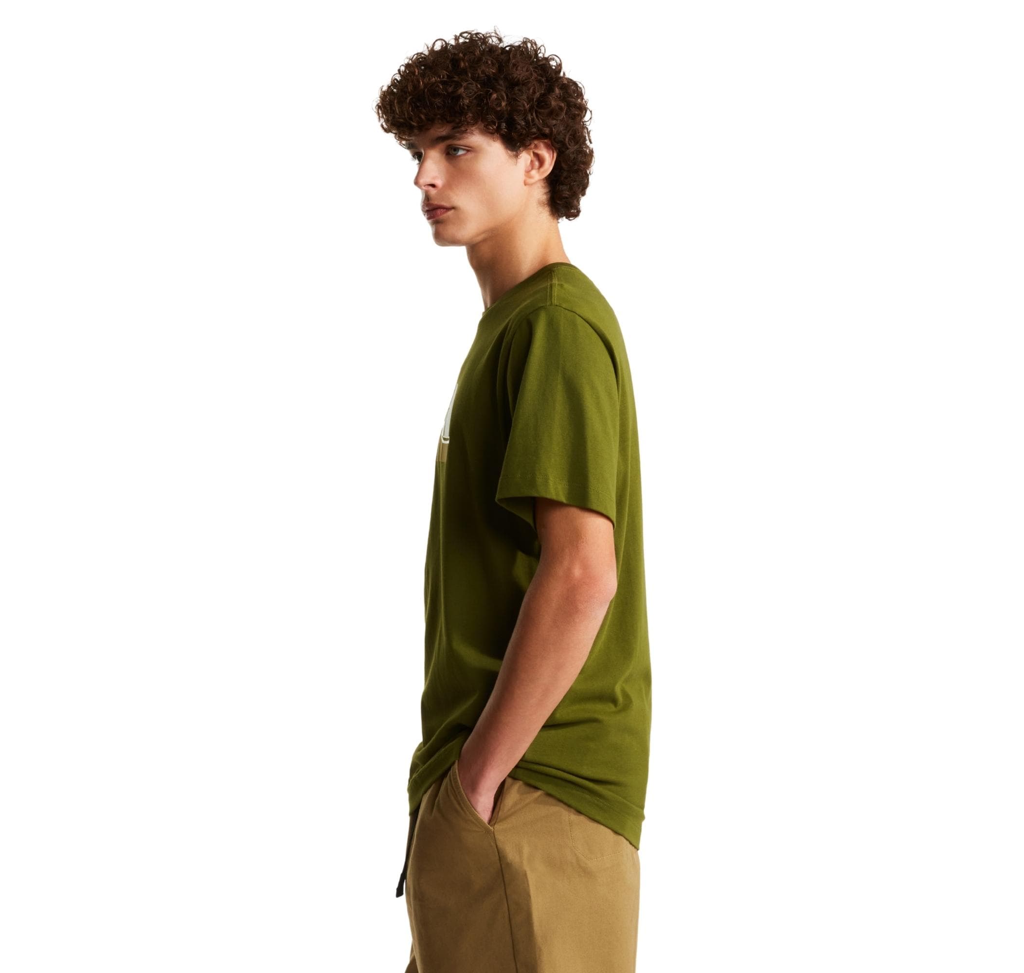 The North Face The North Face M Mountaın Lıne Regular Short Sleeve Tee Erkek T-Shirt Yeşil - 2