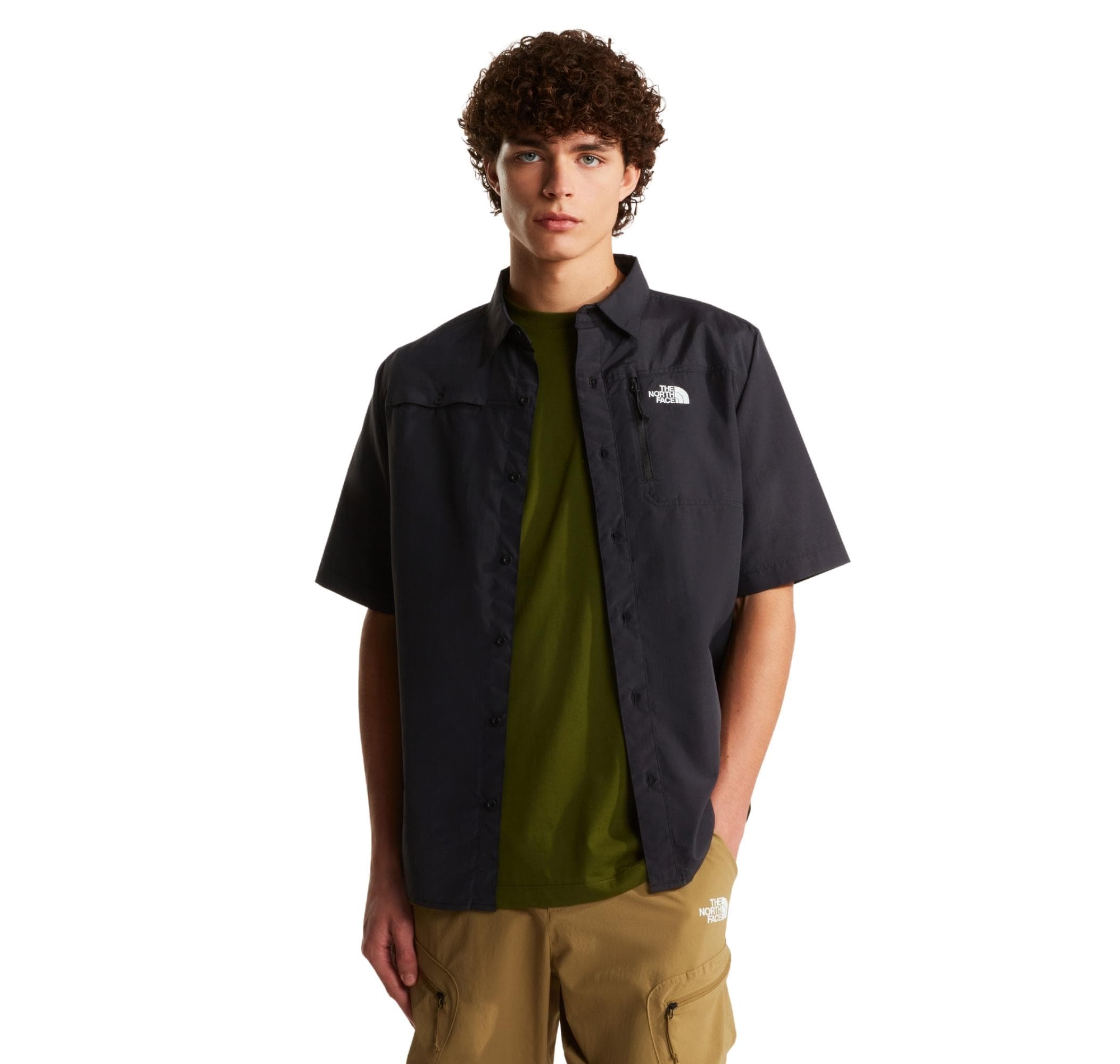 The North Face The North Face M Sequoıa Short Sleeve Shırt Erkek Gömlek Siyah