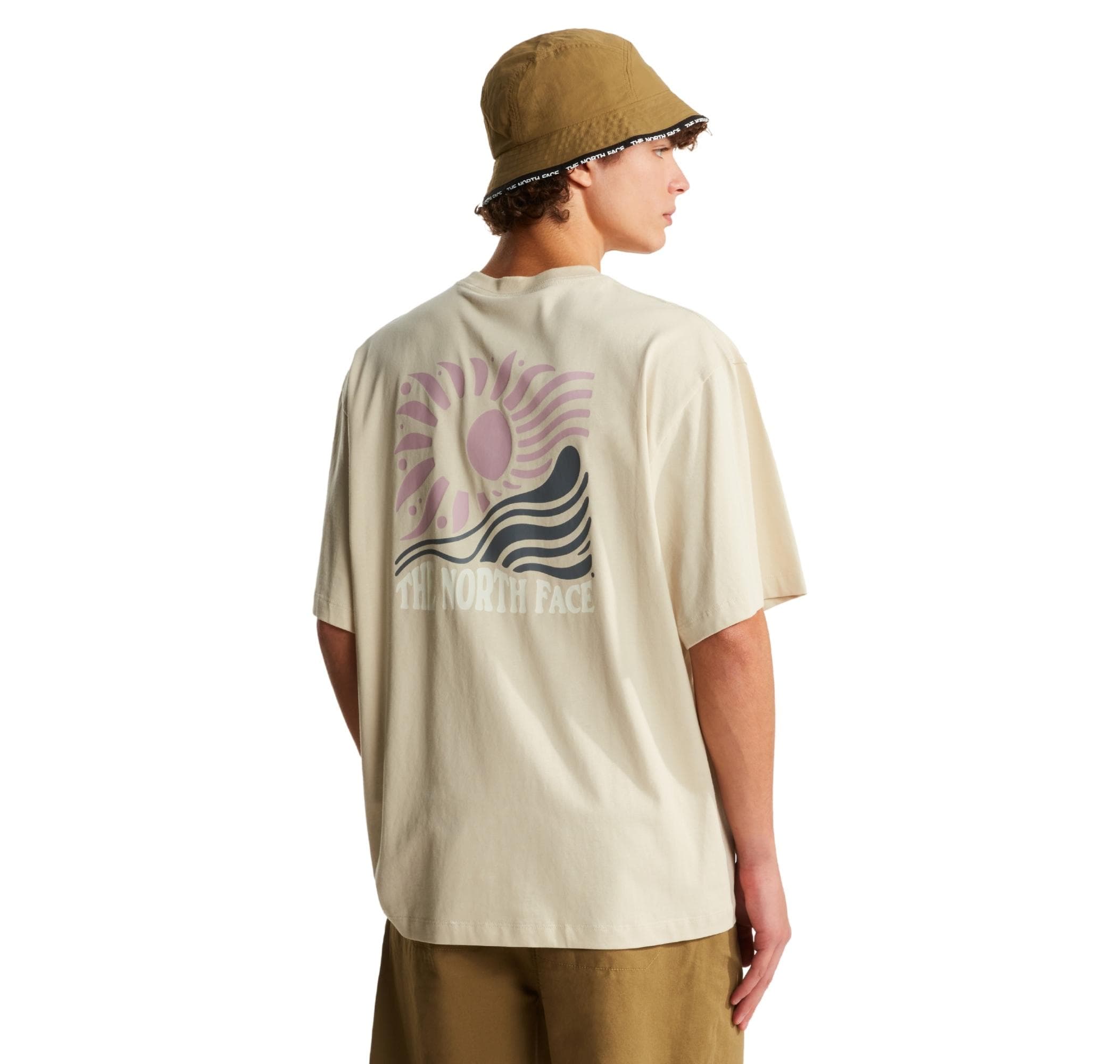 The North Face The North Face M Sun Oversıze Short Sleeve Tee-Graphıc Erkek T-Shirt Krem - 3