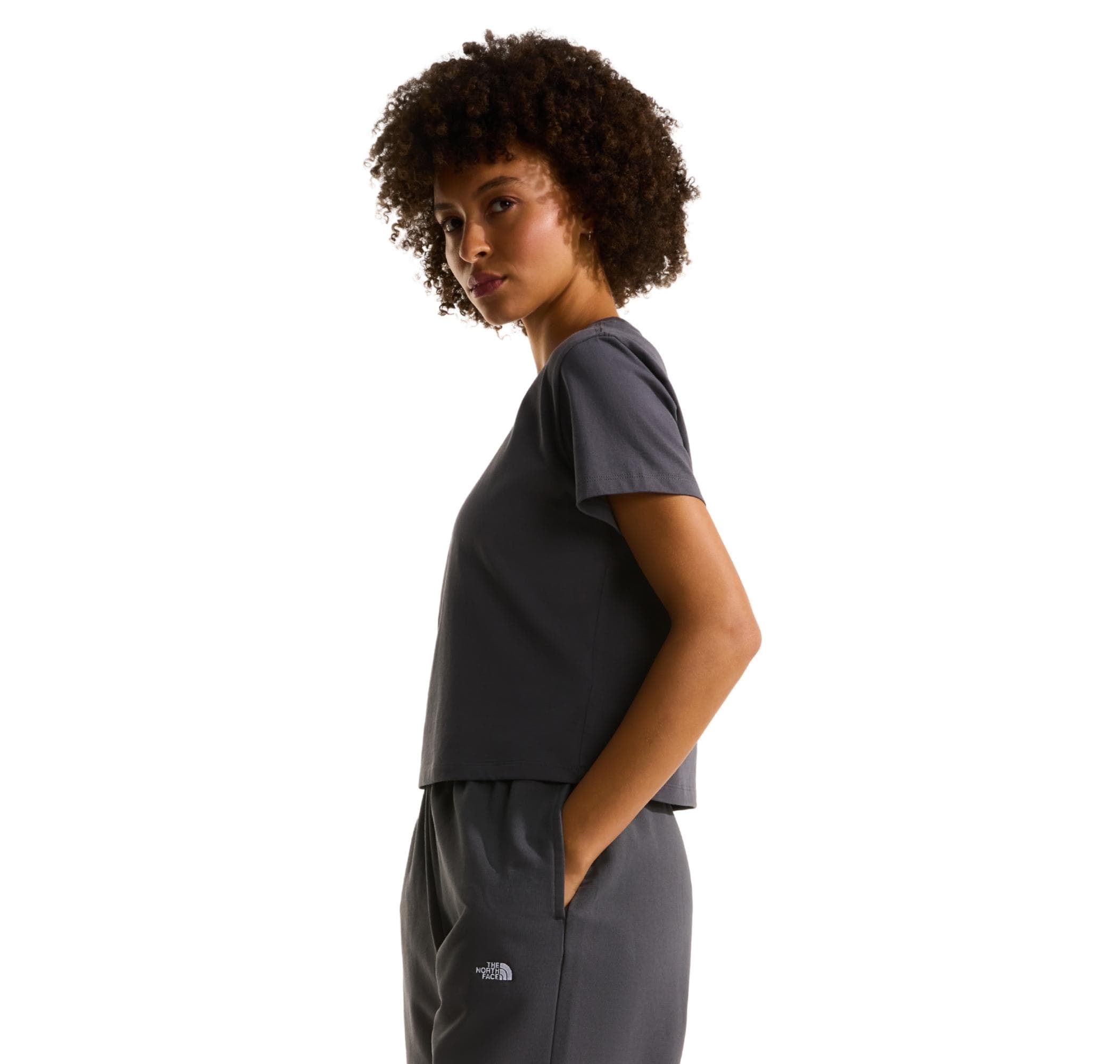 The North Face The North Face W Essentıal Regular Short Sleeve Cutıe T Kadın T-Shirt Gri - 2
