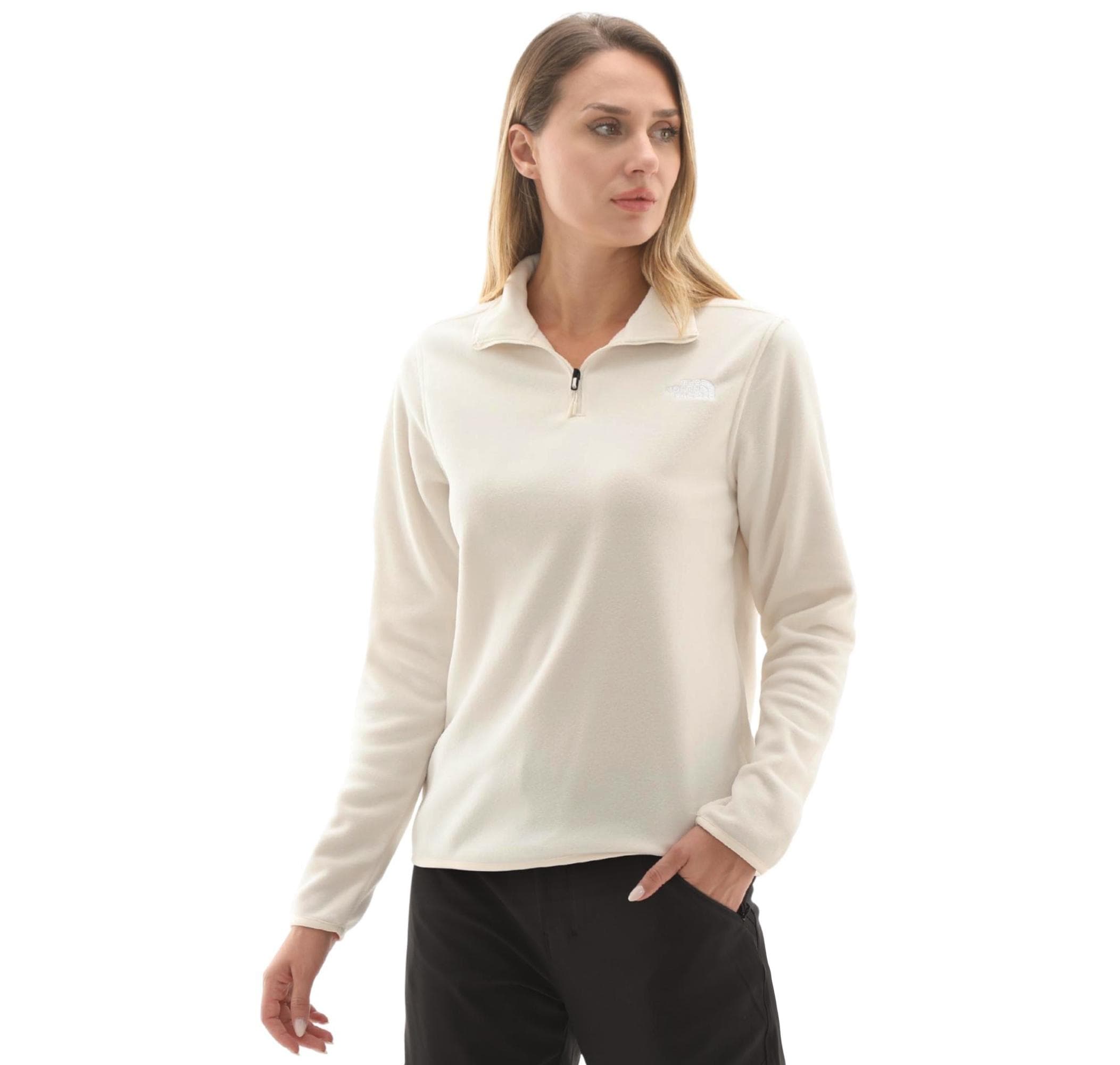 The North Face The North Face W Glacıer Fleece 1-4 Zıp Jacket Kadın Sweatshirt Beyaz - 3