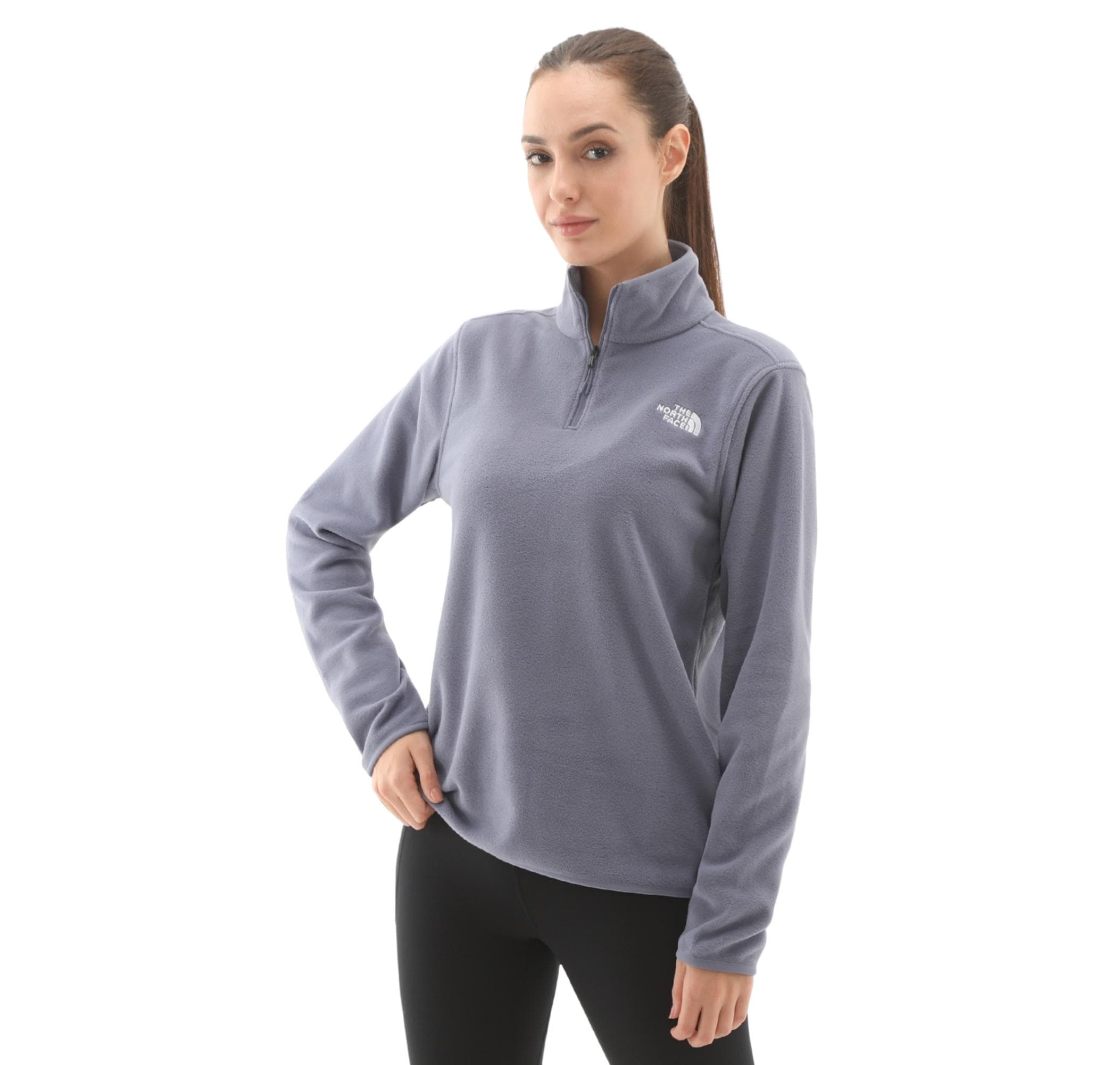 The North Face The North Face W Glacıer Fleece 1-4 Zıp Jacket Kadın Sweatshirt Mor - 3