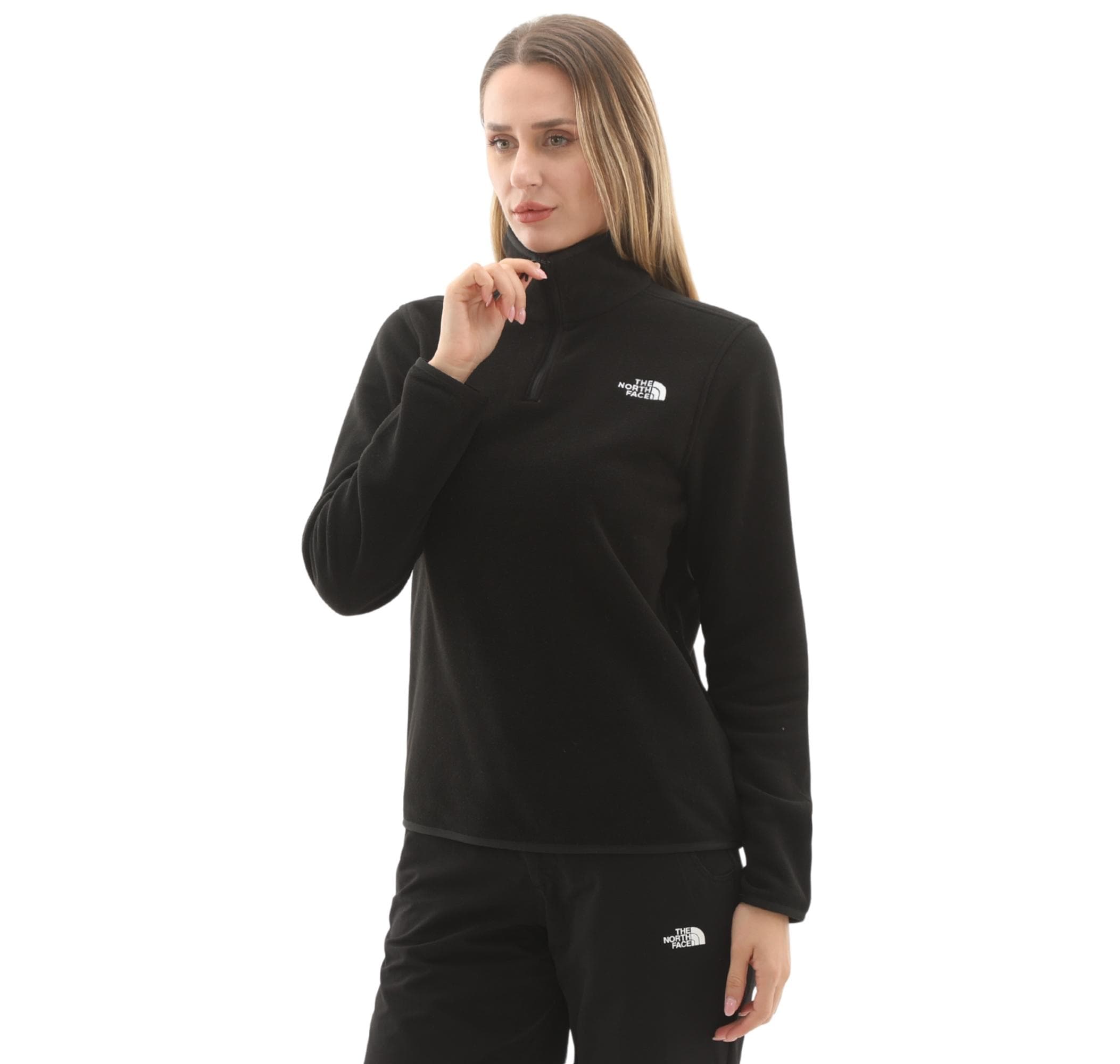 The North Face The North Face W Glacıer Fleece 1-4 Zıp Jacket Kadın Sweatshirt Siyah - 3