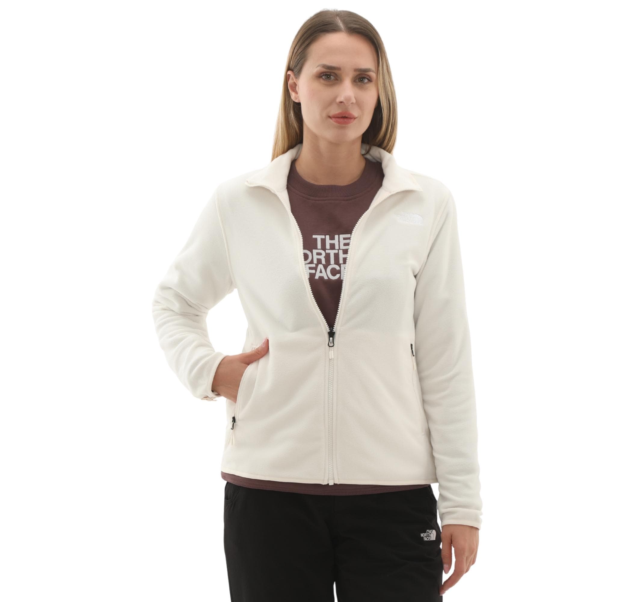The North Face The North Face W Glacıer Fleece Jacket Kadın Ceket Beyaz