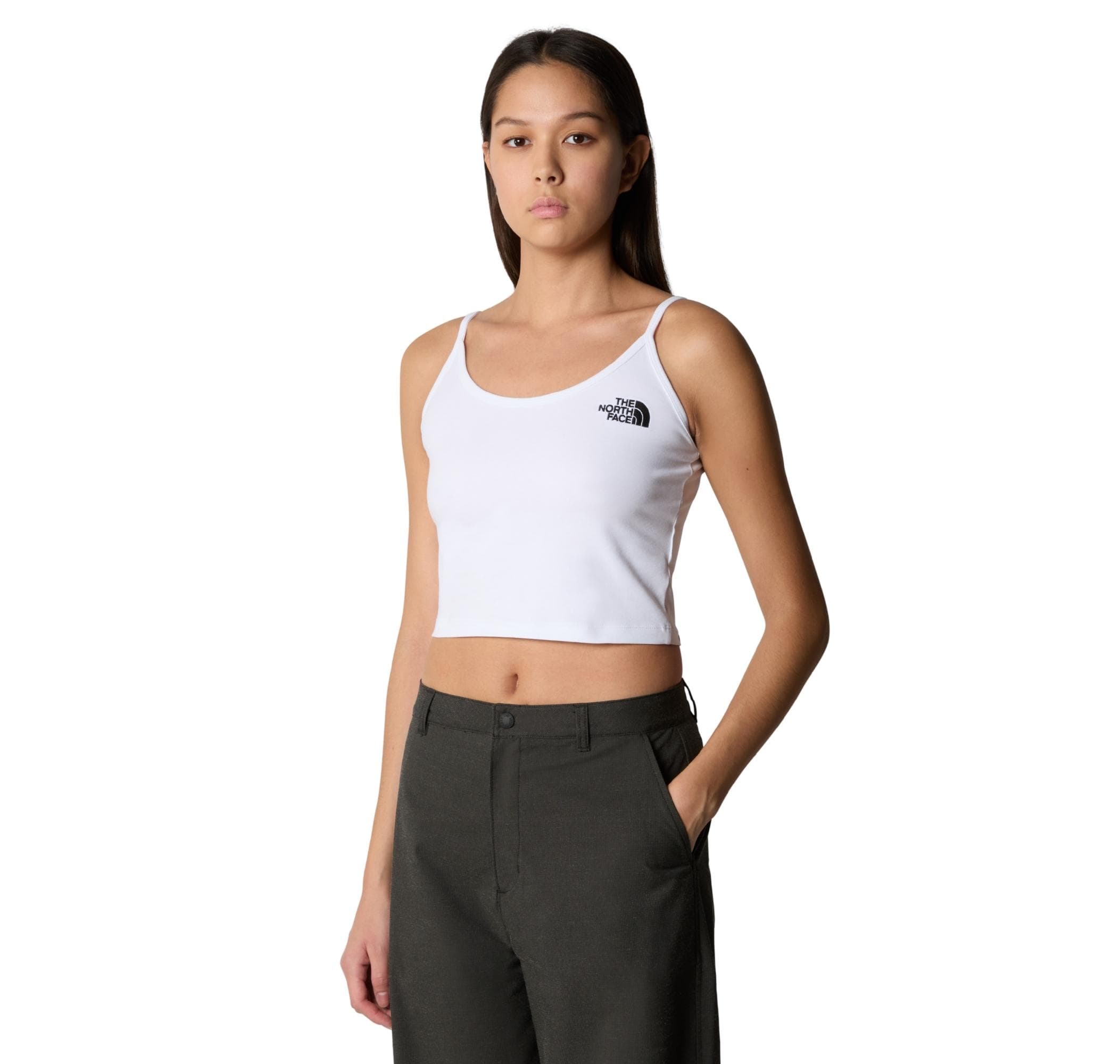 The North Face The North Face W Sımple Dome Slım Crop Tank Kadın T-Shirt Beyaz